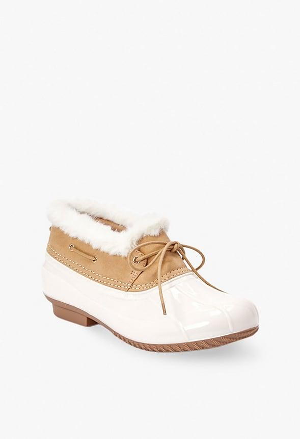 JustFab Margaux Platform Loafer Pump Womens Black/ White Size 8.5 Product Image