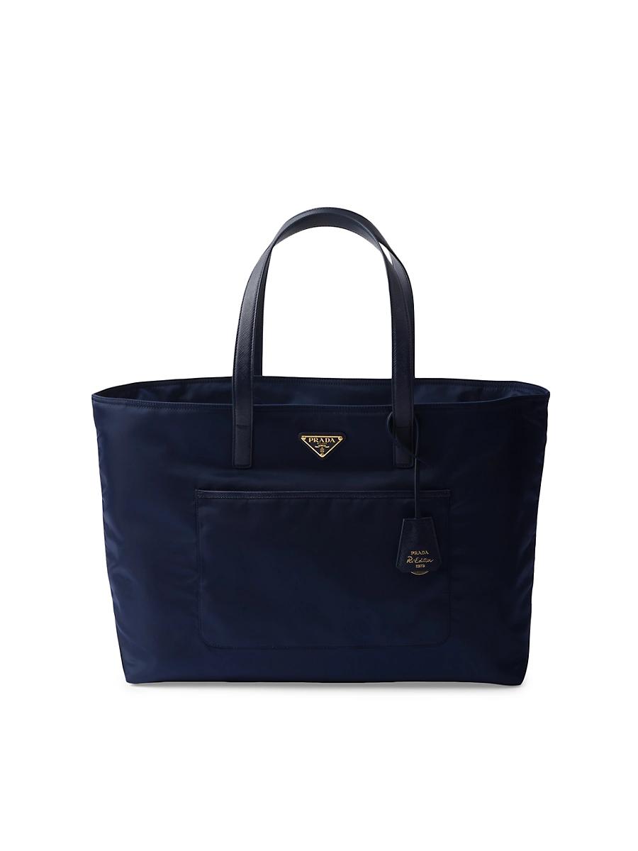 Womens Re-Edition 1978 Large Re-Nylon and Saffiano Leather Tote Bag Product Image