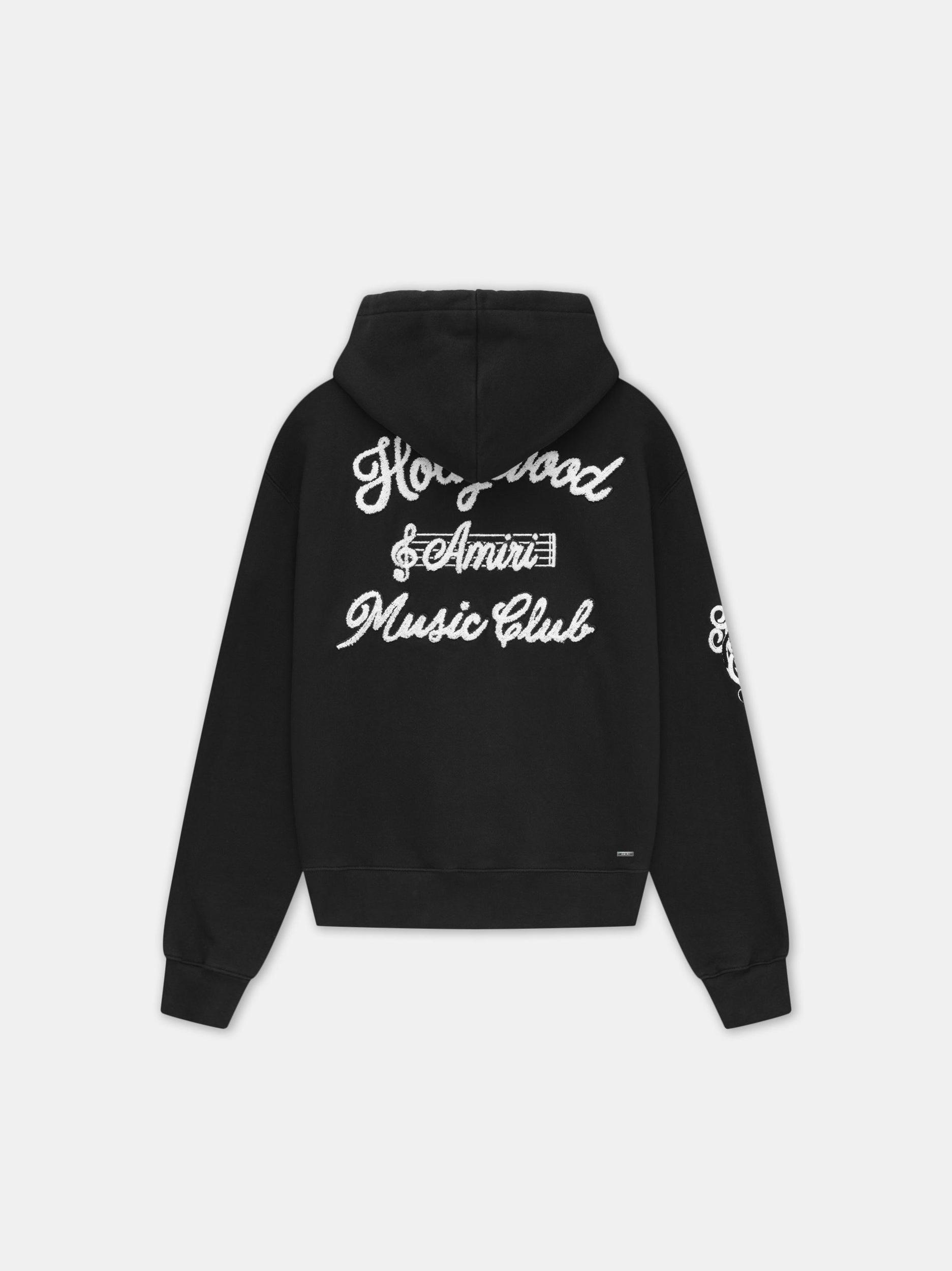 MUSIC CLUB ZIP UP HOODIE - Black Product Image