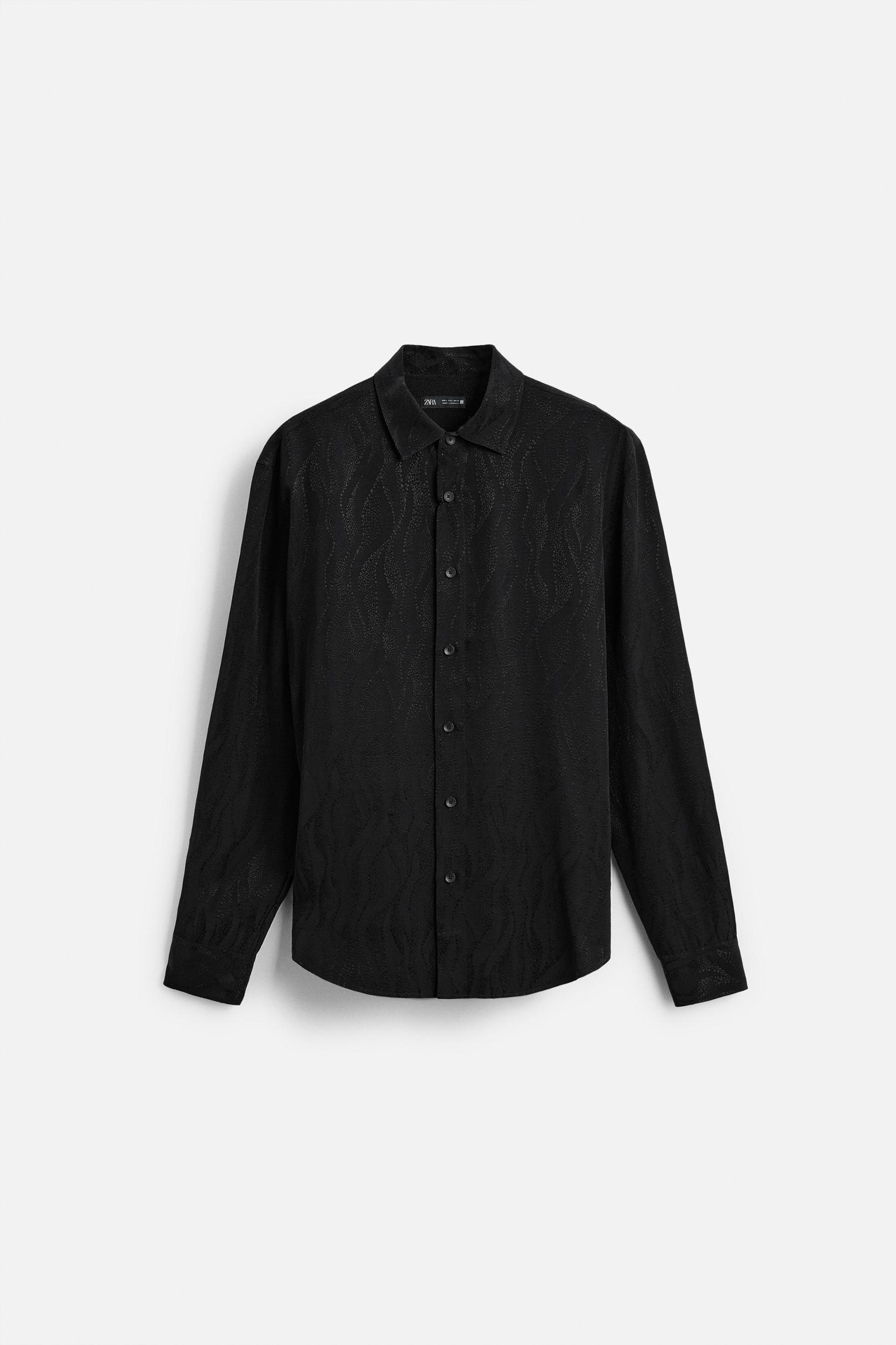 SATIN EFFECT JACQUARD SHIRT Product Image