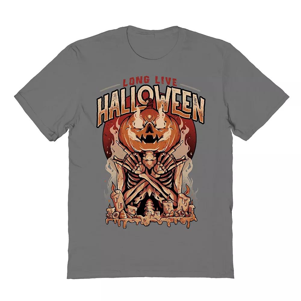 Men's Long Live Halloween Halloween Graphic Tee, Size: Medium, Grey Product Image
