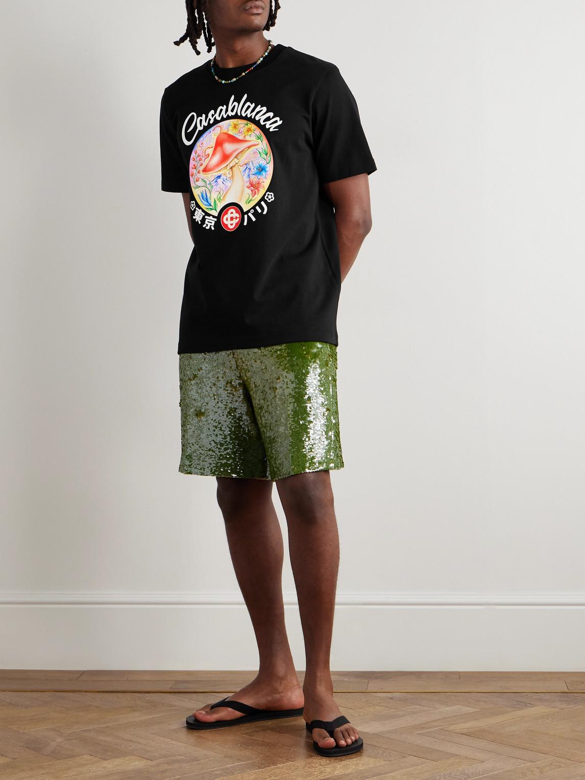 Black Mushroom Emblem T-shirt Product Image