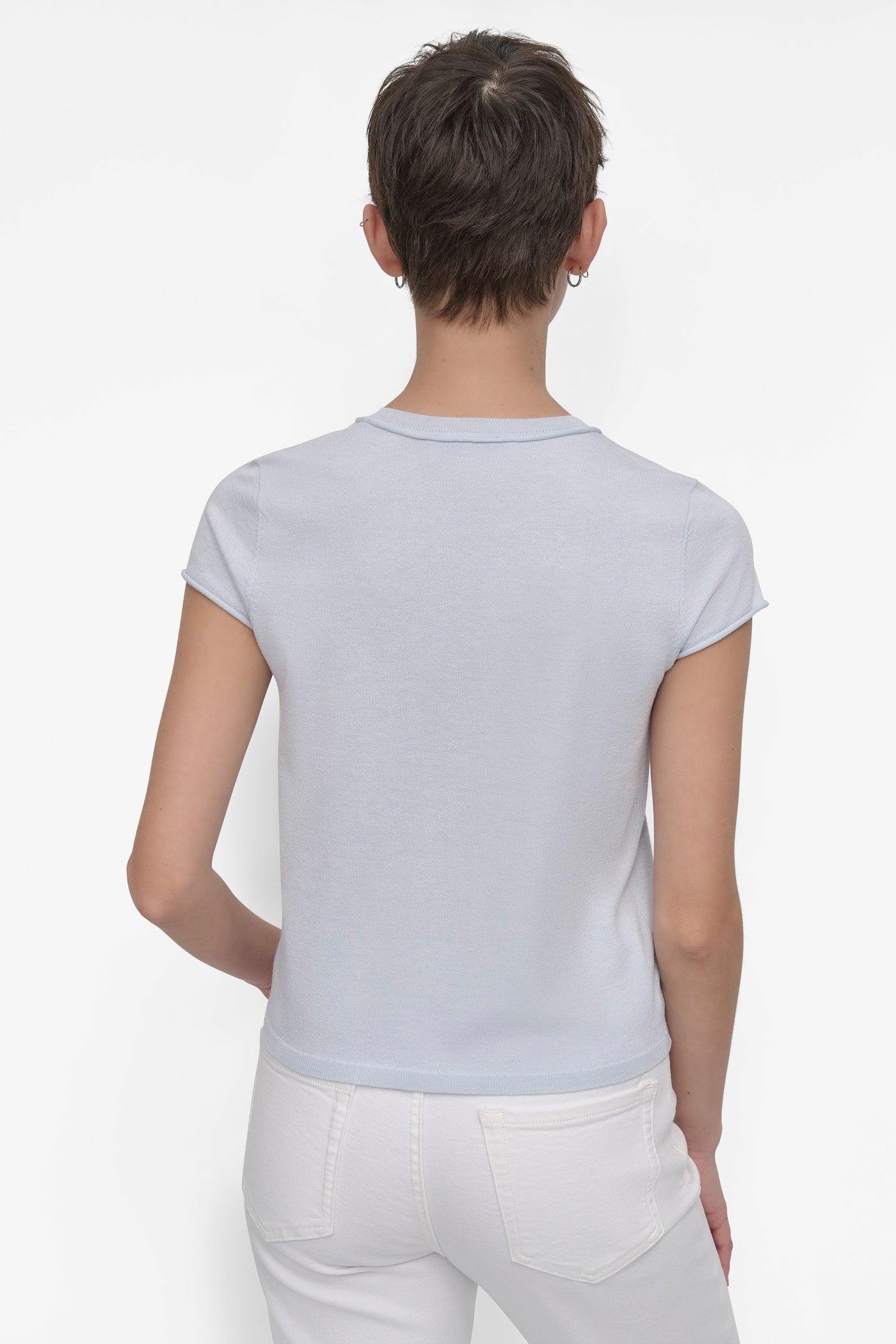 CAP SLEEVE CREW NECK KNIT Product Image