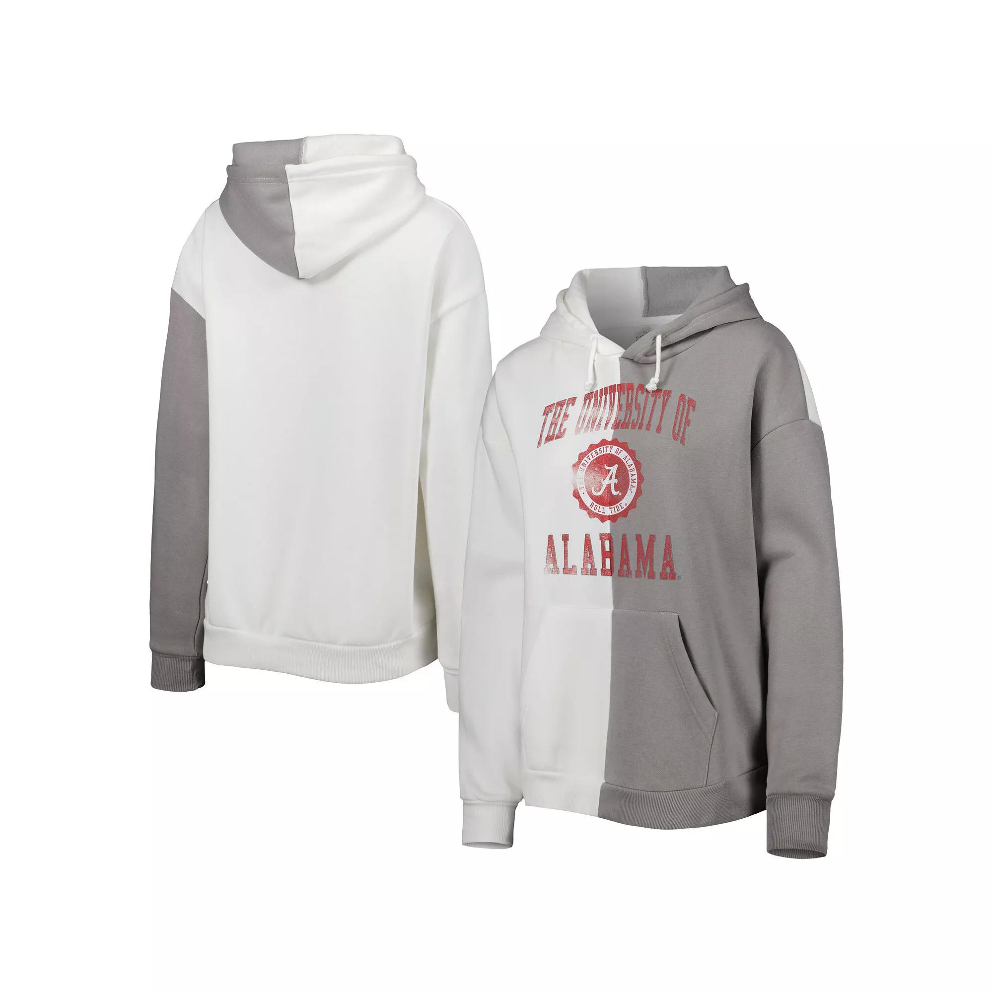 Women's Gameday Couture Gray/White Alabama Crimson Tide Split Pullover Hoodie, Size: Small Product Image