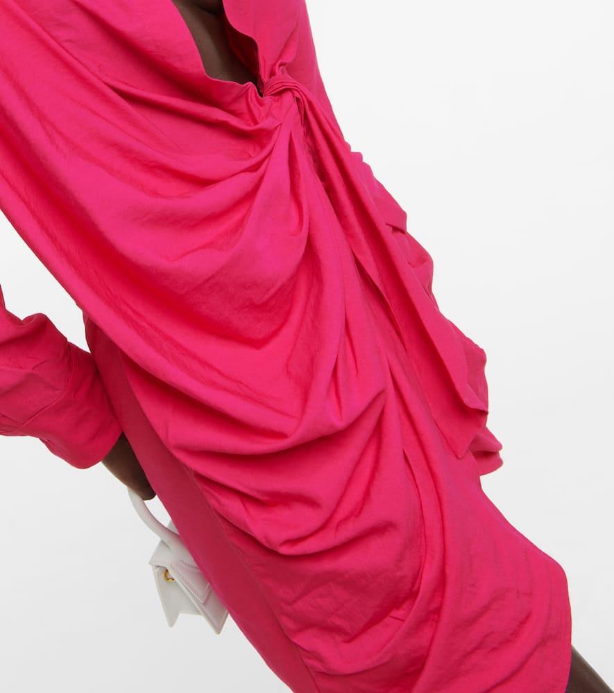 JACQUEMUS La Robe Bahia Tie-detail Minidress In Pink Product Image