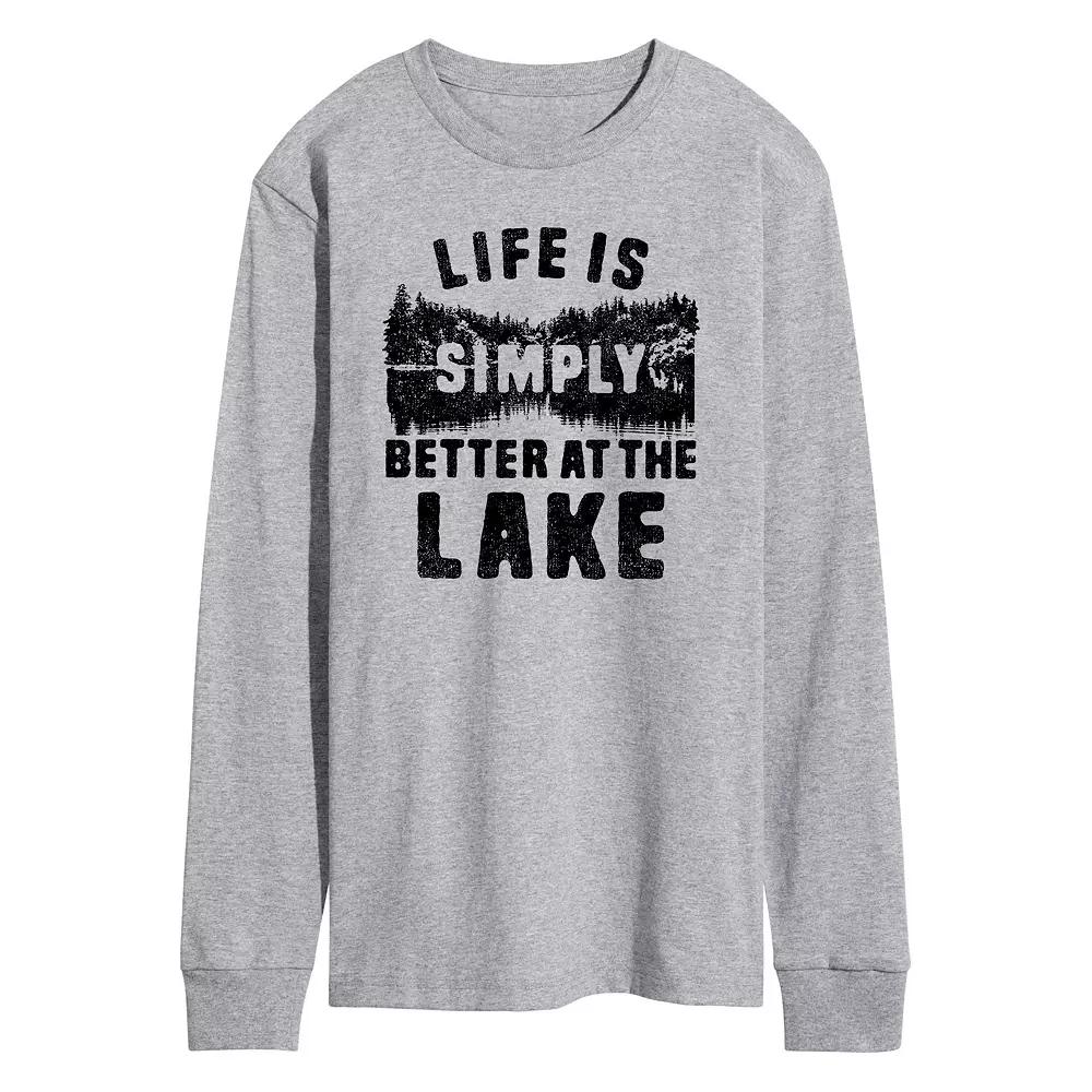 Men's Life is Simply Better at the Lake Long Sleeve Graphic Tee,  Product Image