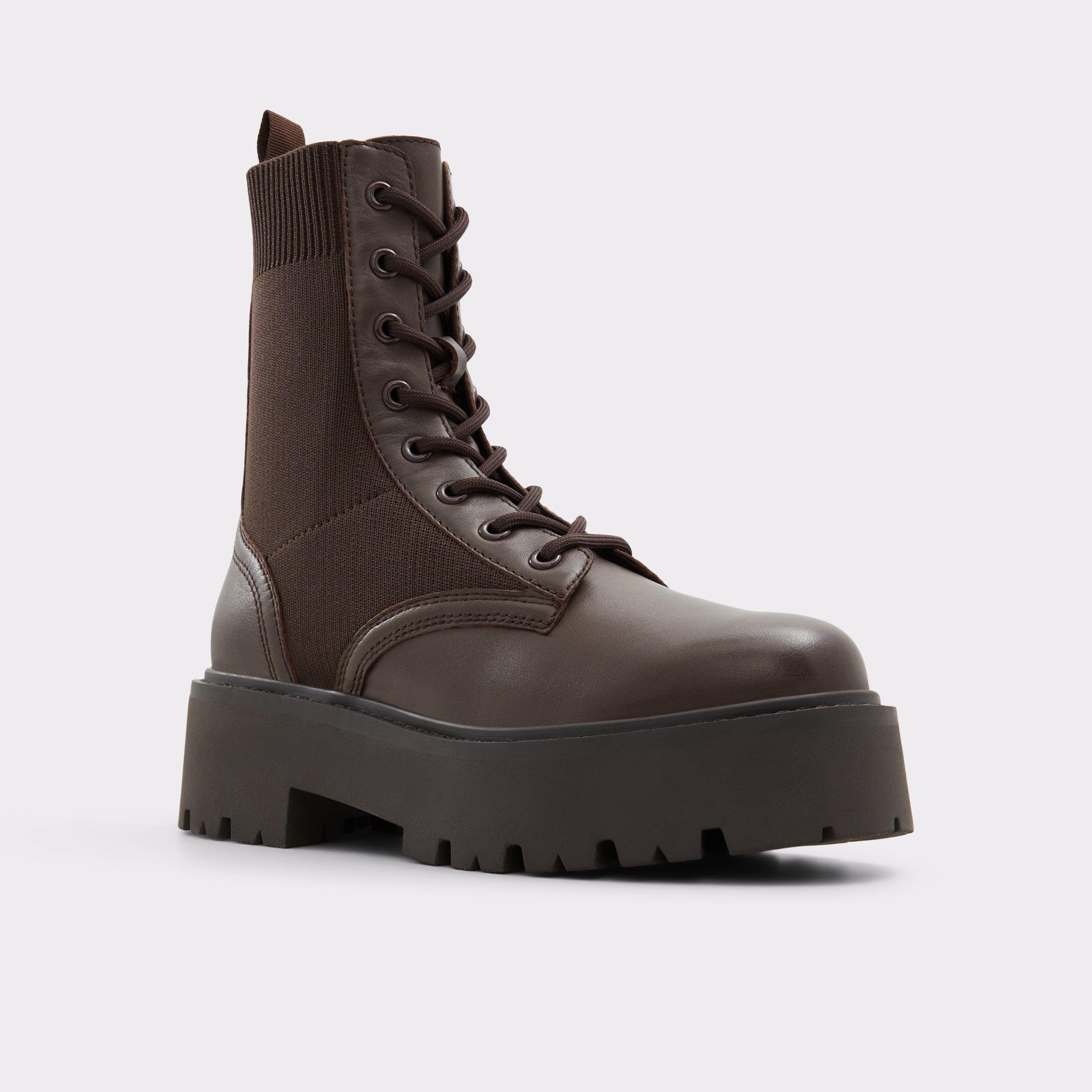 Talaleryknit Brown Overflow Women's Combat boots | ALDO US Product Image