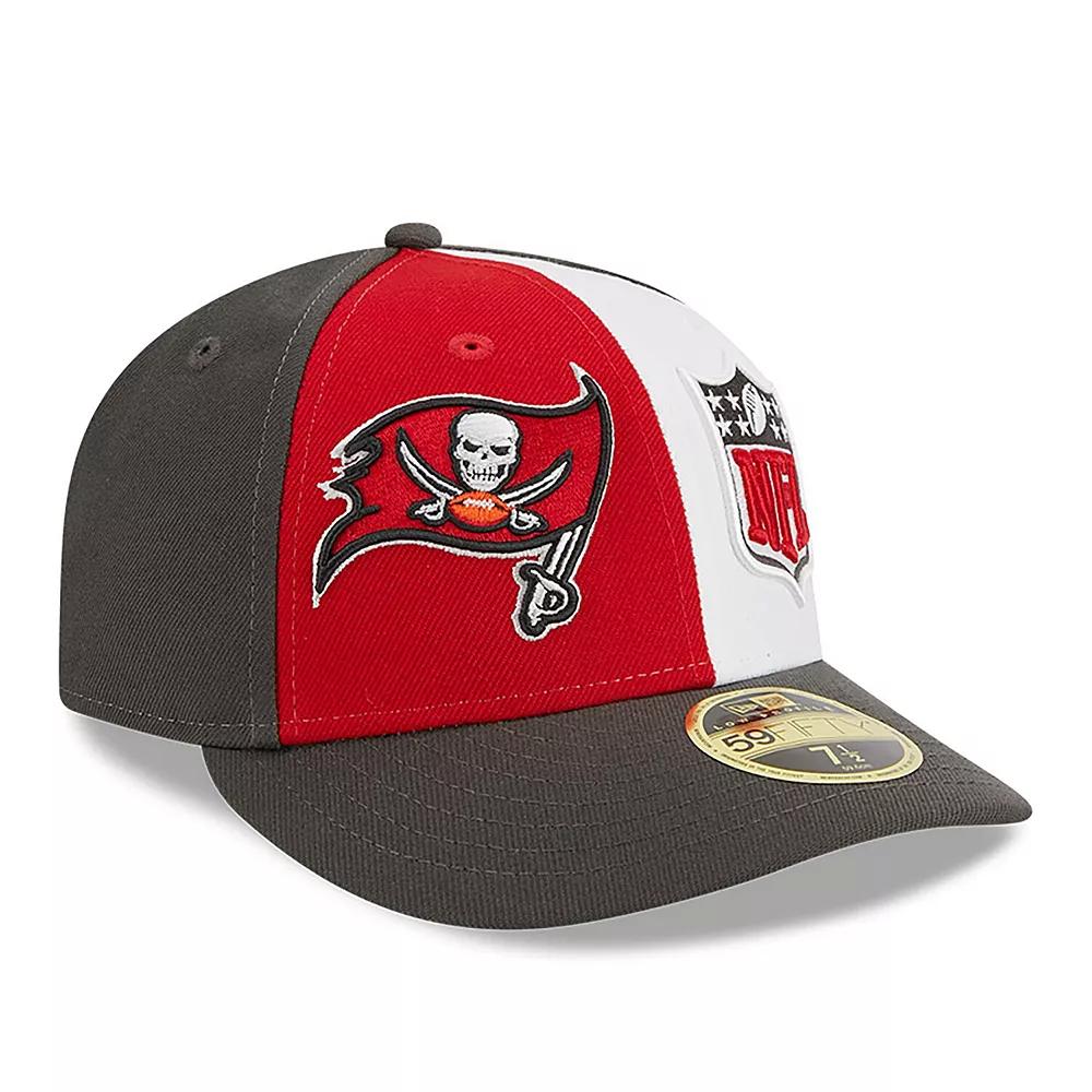 Men's New Era  Red/Pewter Tampa Bay Buccaneers 2023 Sideline Low Profile 59FIFTY Fitted Hat, Size: 7 5/8 Product Image