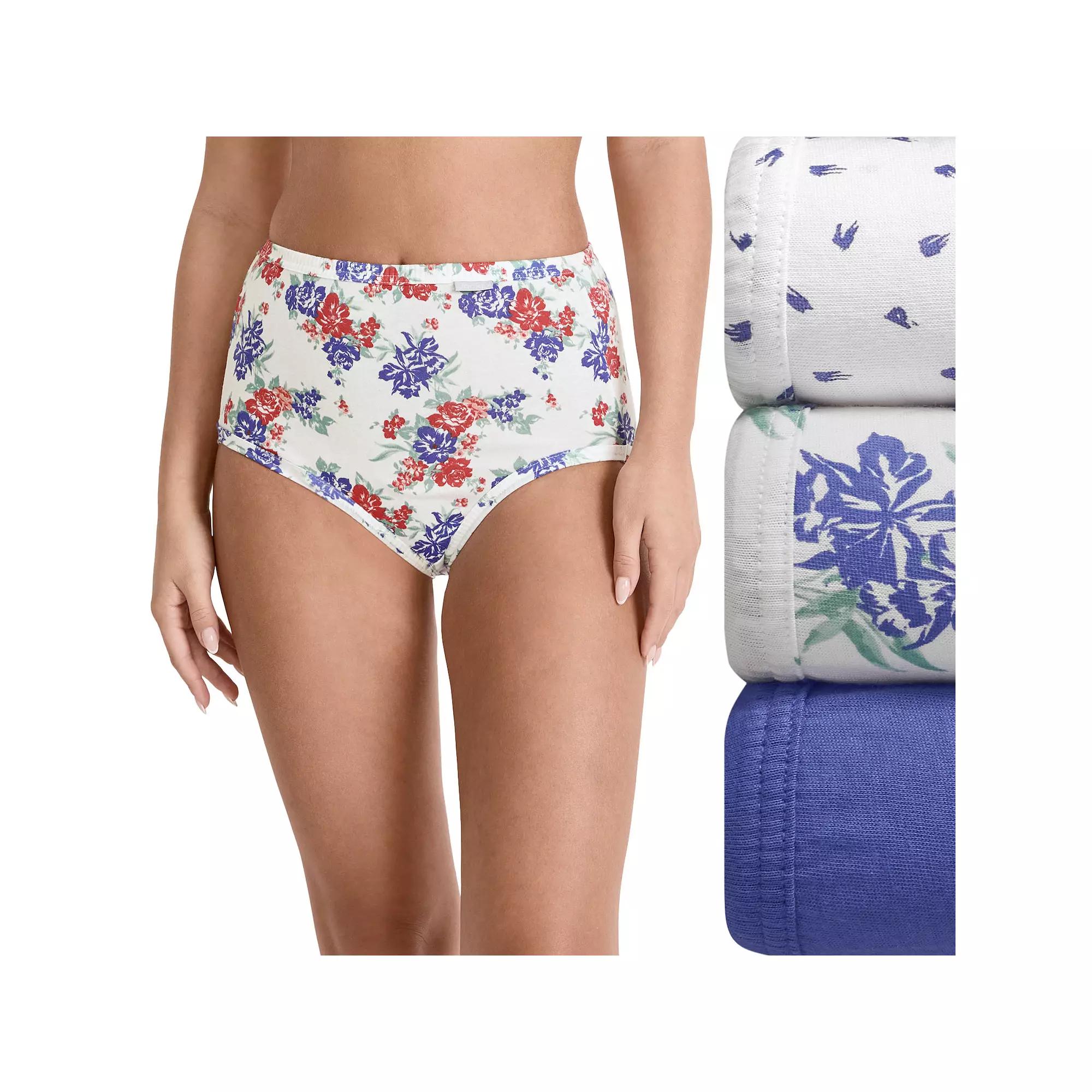 Plus Size Jockey® Elance 3-pk. Briefs Panty Set 1486, Women's, Brush Dot Product Image