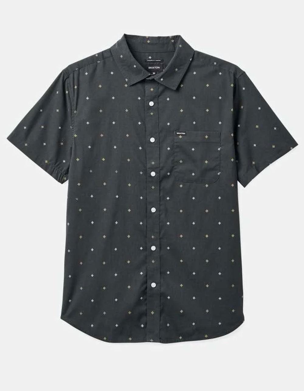 BRIXTON Charter Print Mens Button Up Shirt - BLACK Product Image