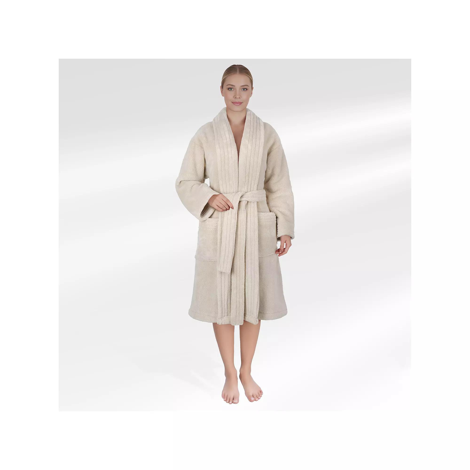 Women's American Soft Linen Long Sleeve Plush Bathbobe, Adult Unisex,  Product Image