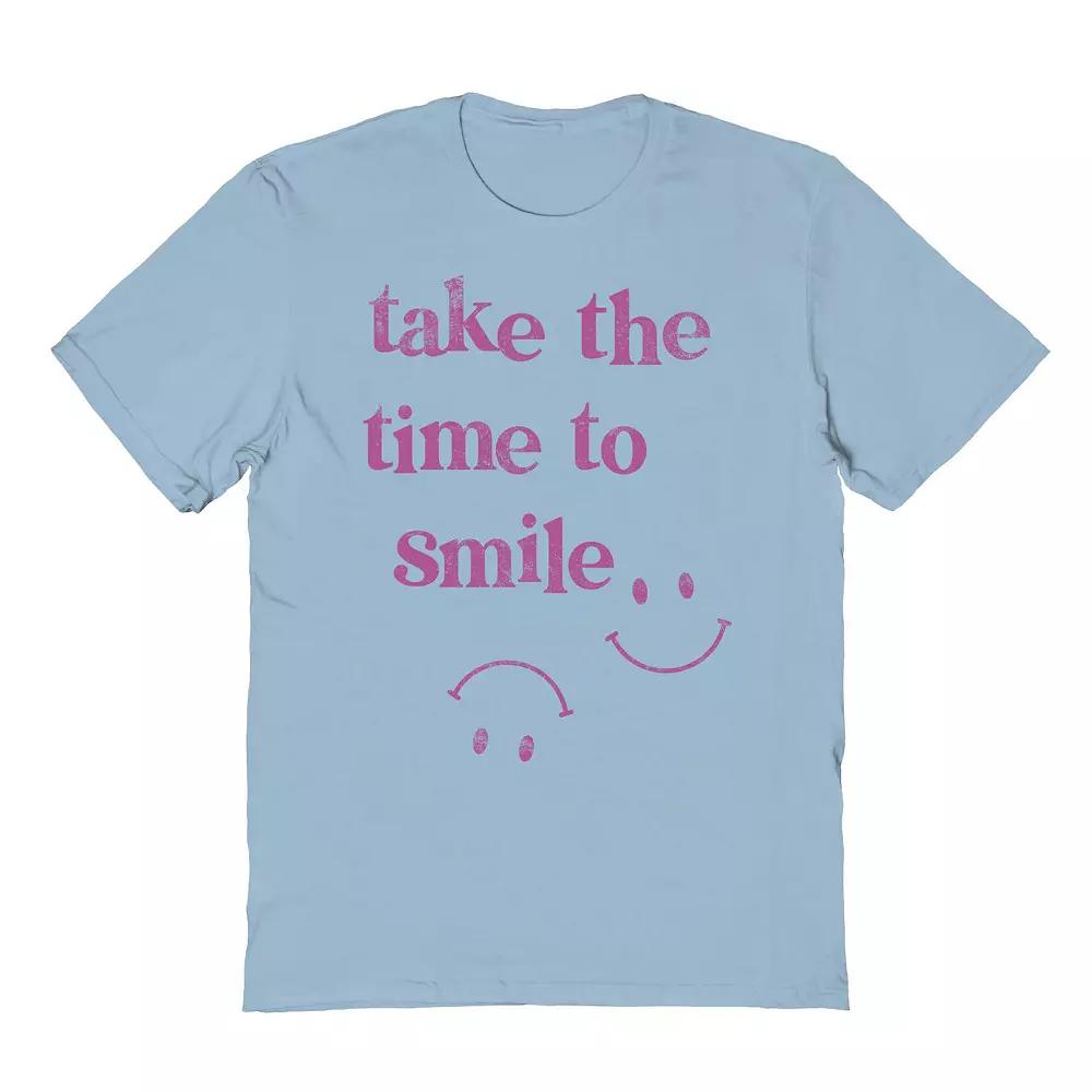 Men's COLAB89 by Threadless Time to Smile Graphic Tee, Size: Large, Light Blue Product Image