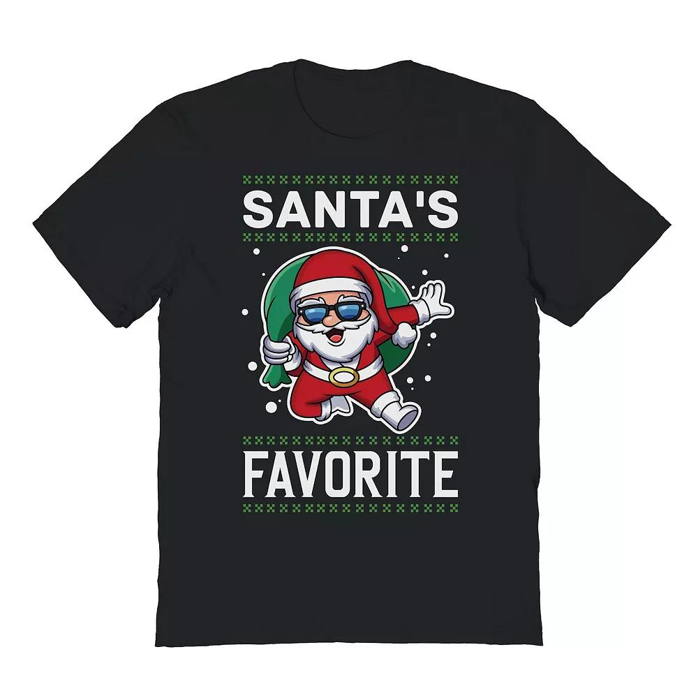 Men's Santa Favorite Christmas Graphic Tee,  Product Image