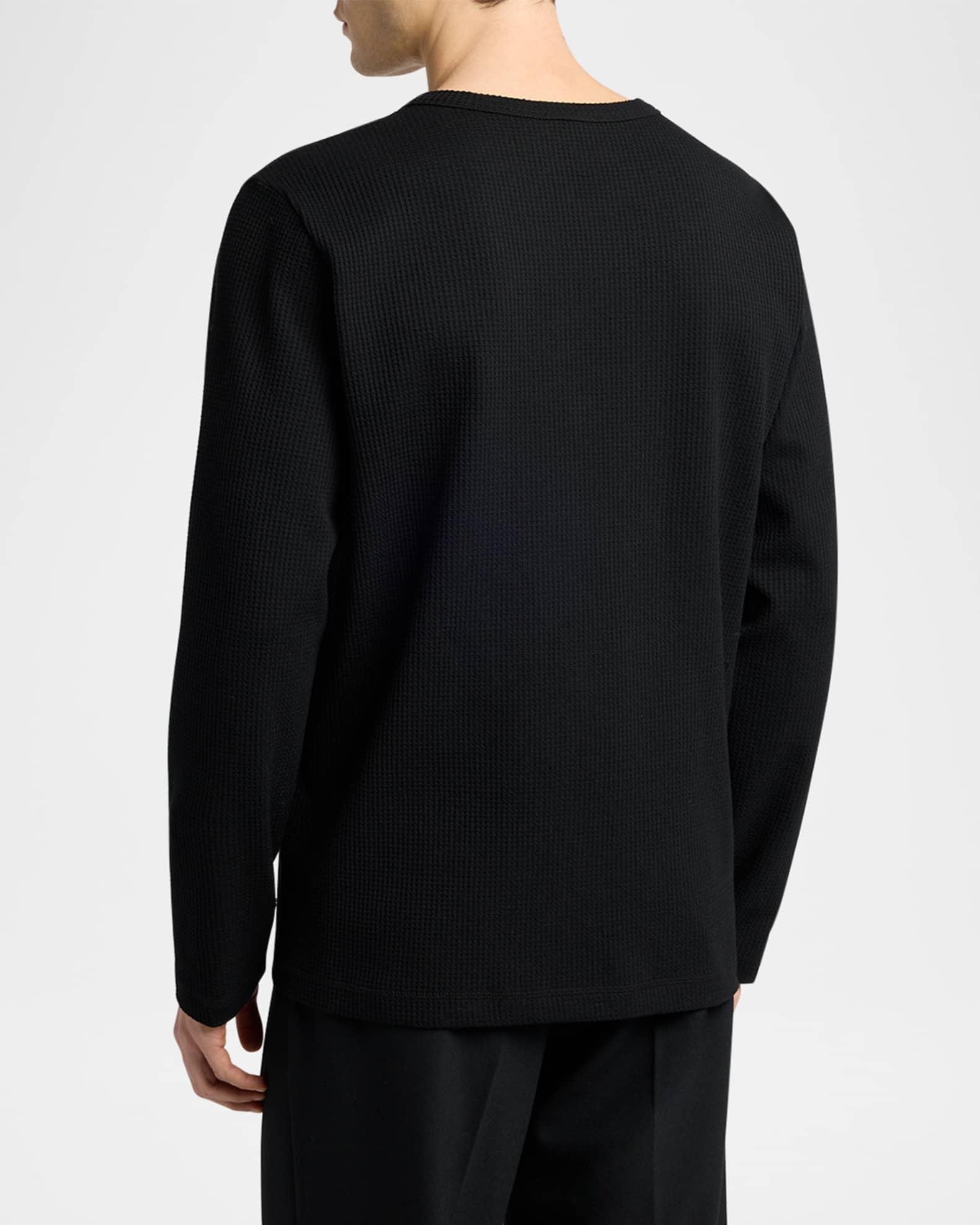 Men's Waffle Knit Long-Sleeve Henley T-Shirt Product Image