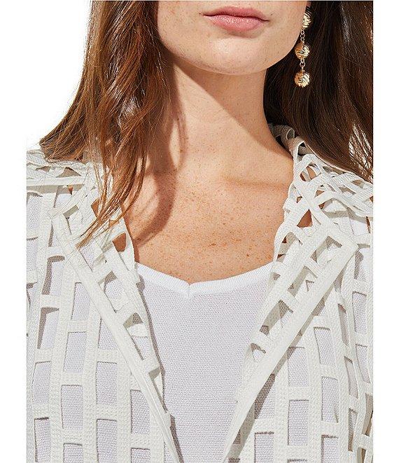 Ming Wang Scoop Neck Sleeveless Side Slit Knit Tank Top Product Image