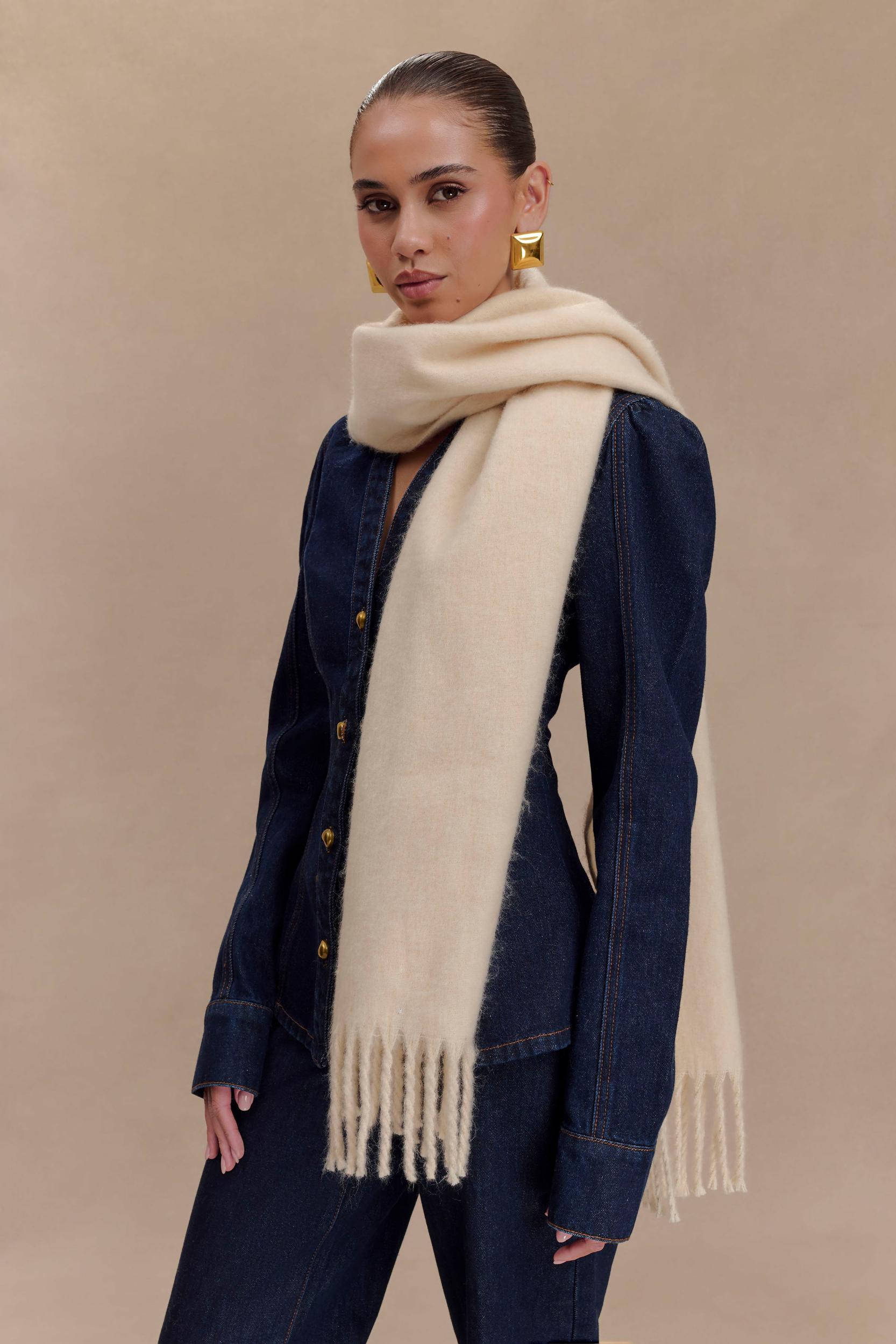 MESHKI Knit Scarf - Oat Product Image