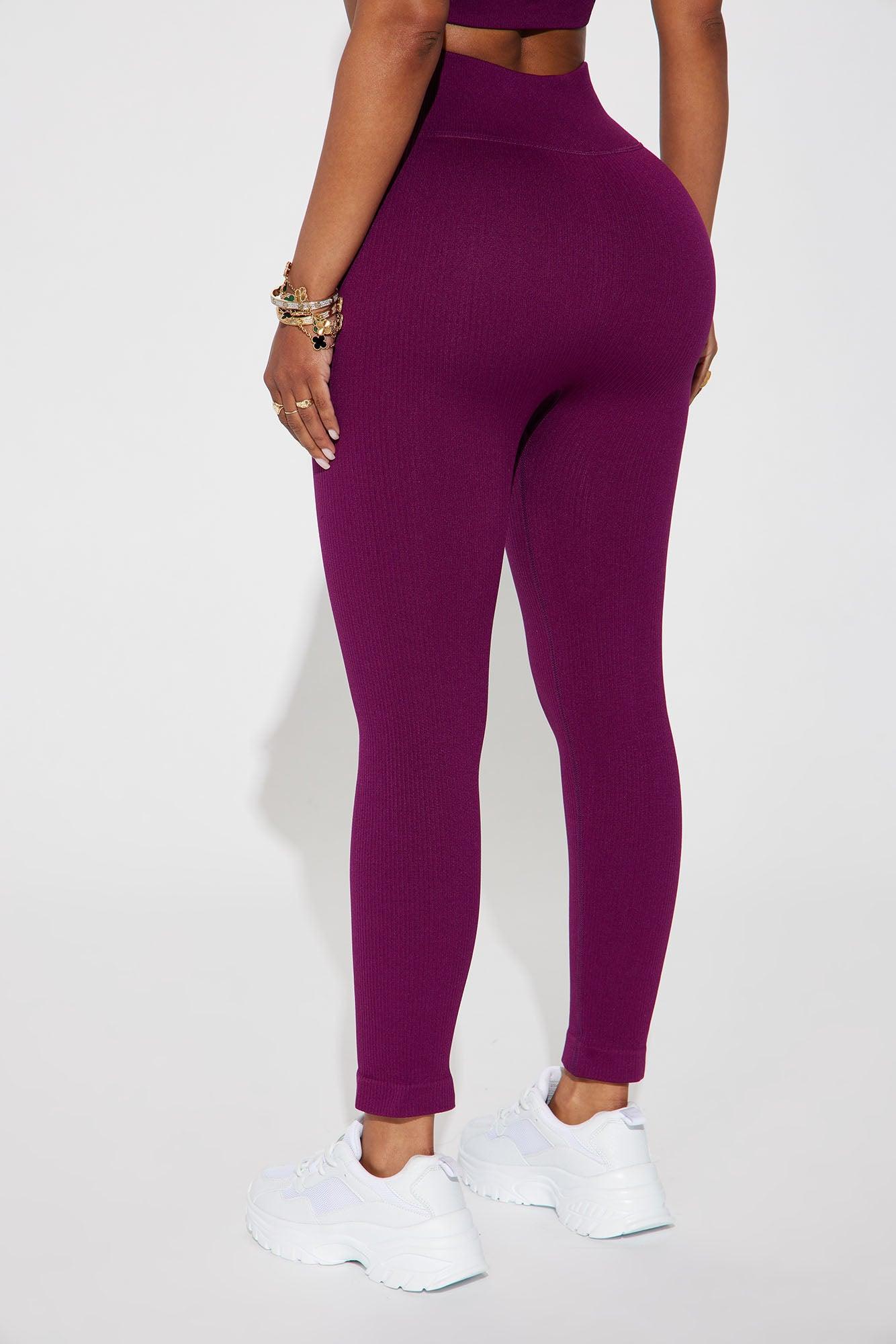 Effortless Juno Capri Ribbed Seamless Legging - Plum Product Image