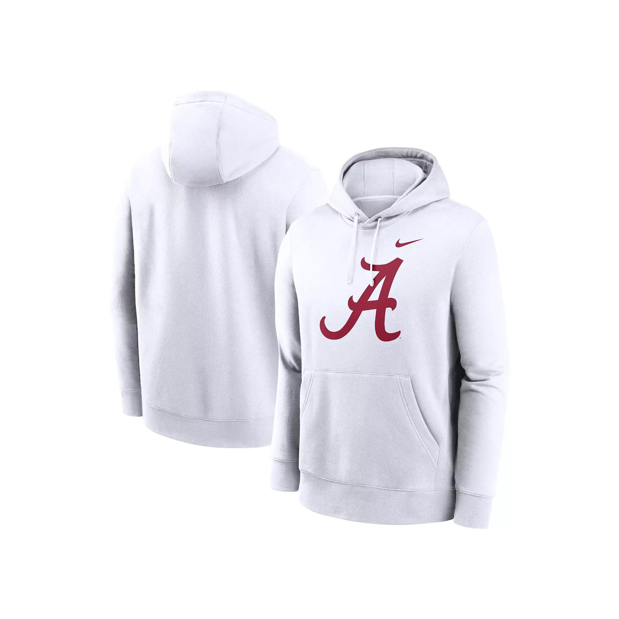 Men's Nike White Alabama Crimson Tide Primetime Evergreen Club Fleece Pullover Hoodie,  Product Image