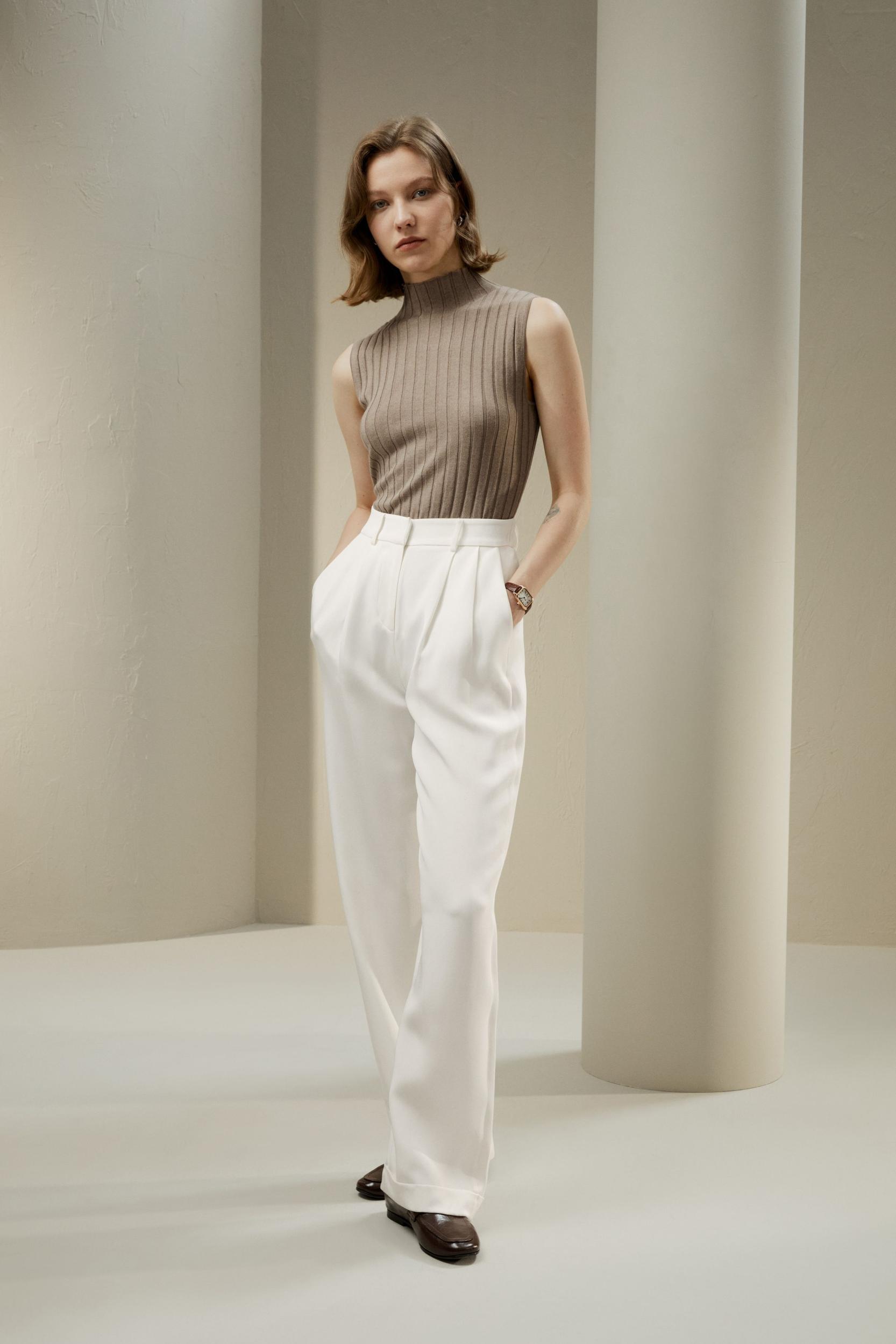 Silk-Cashmere Blend Knit Top Product Image