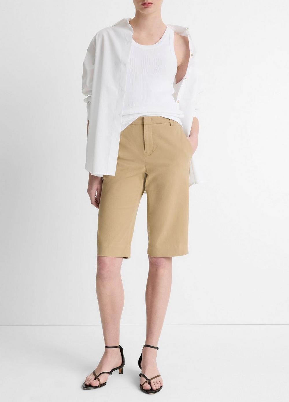Womens Italian Stretch-cotton Chino Short Vince Product Image