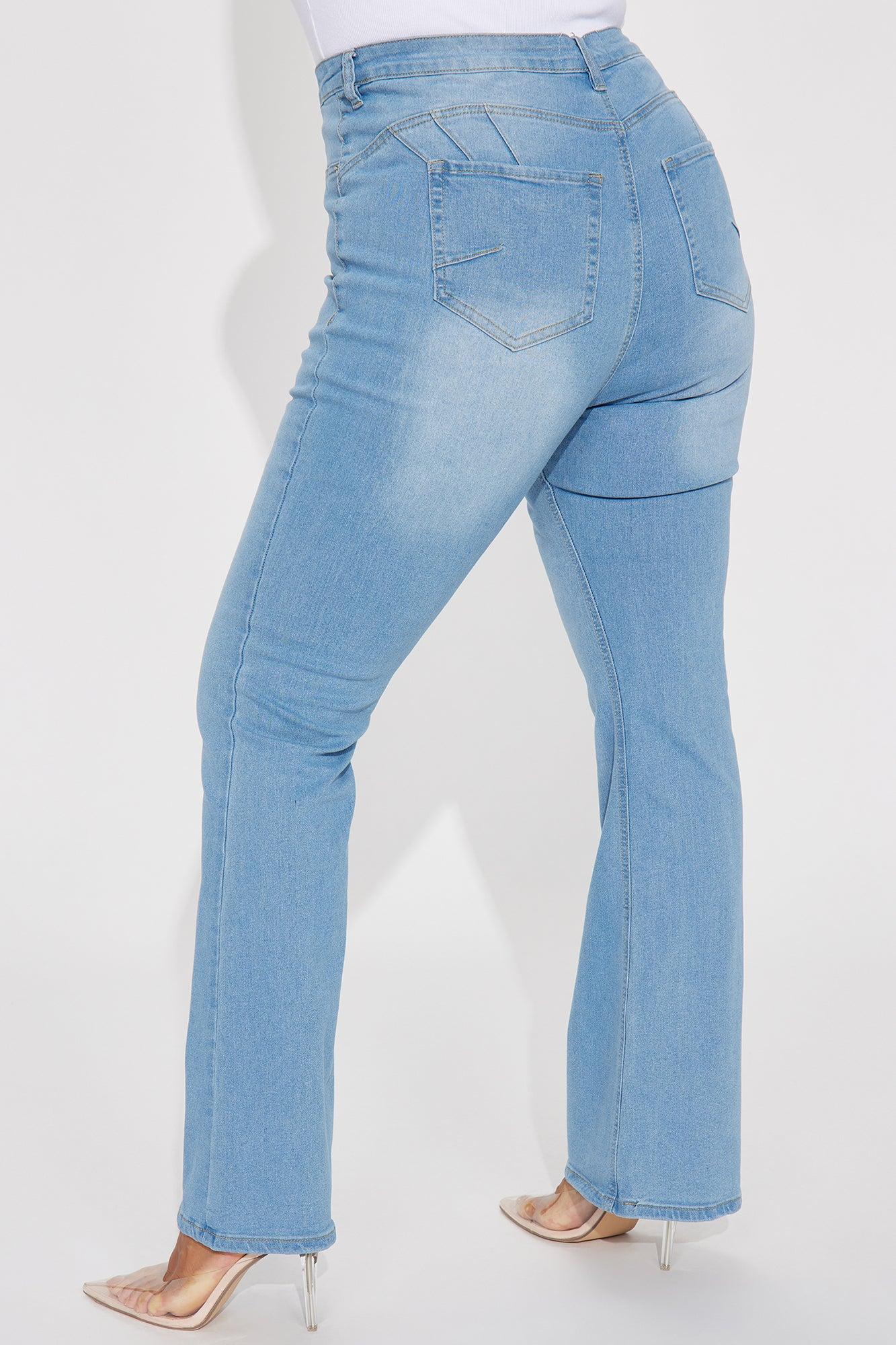 Mesa Booty Lifting Stretch Bootcut Jeans - Light Wash Product Image