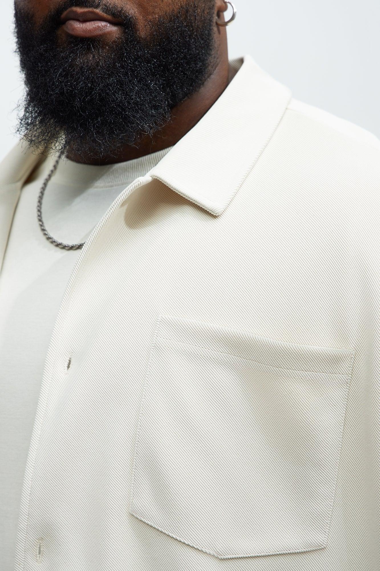 Turner Pocket Button Up Shirt - Cream Product Image