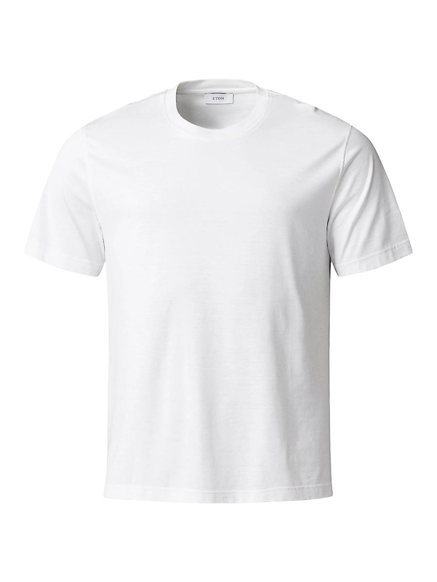 Mens Silk-Cotton Crewneck T-Shirt Product Image