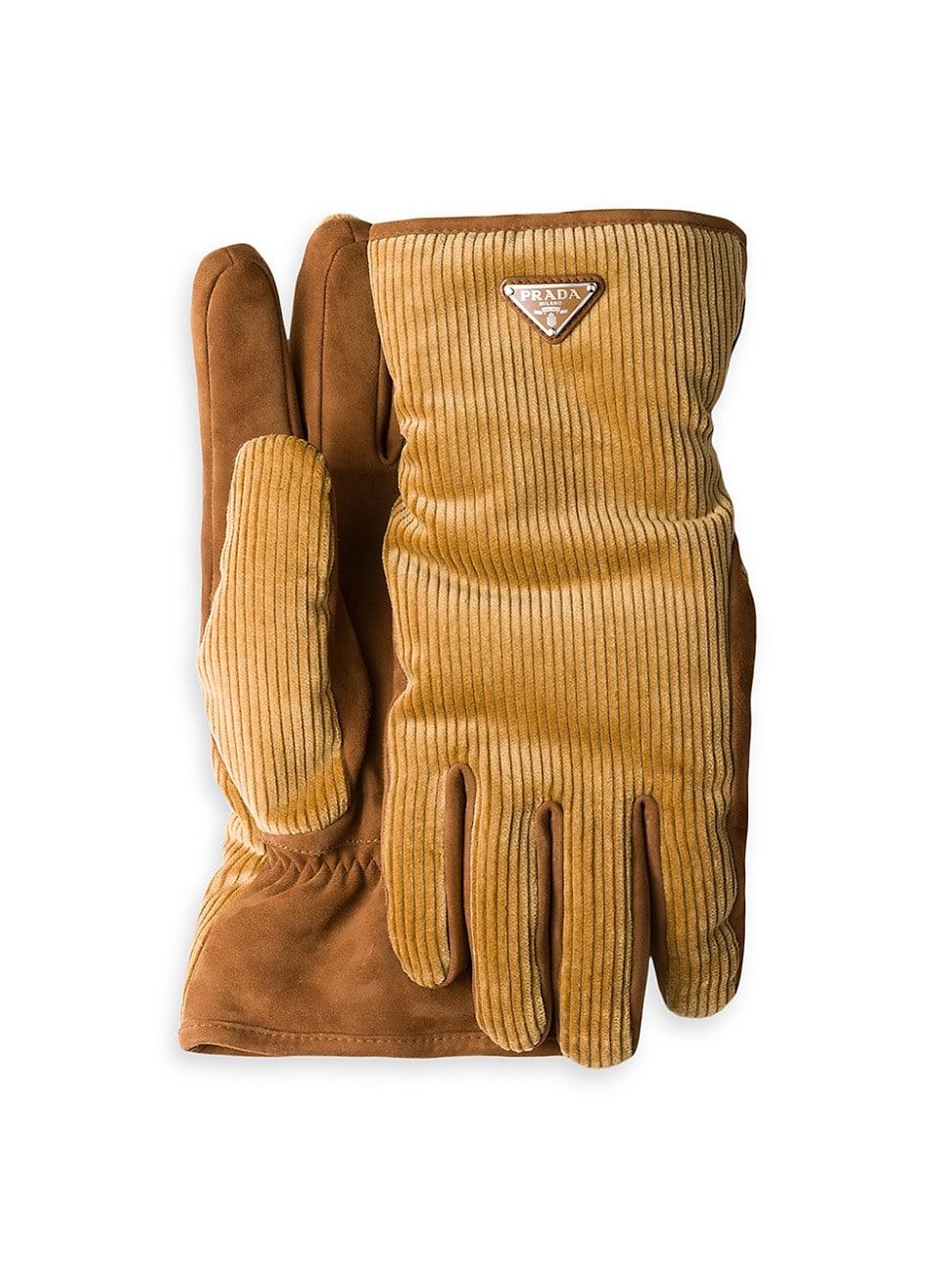 Mens Velluto Coste Corduroy and Suede Gloves Product Image