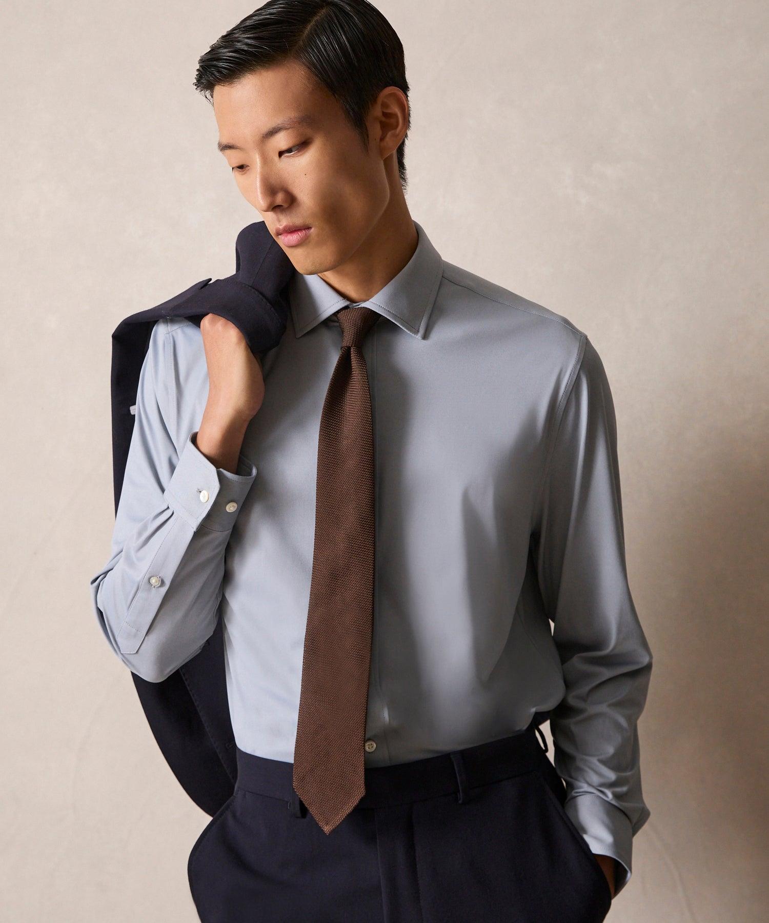 Italian Stretch Knit Dress Shirt Product Image