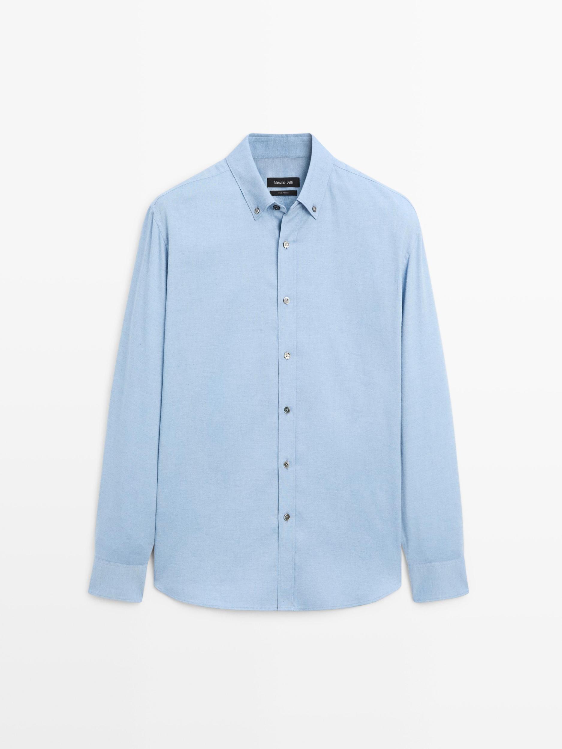 Soft regular fit melange shirt Product Image