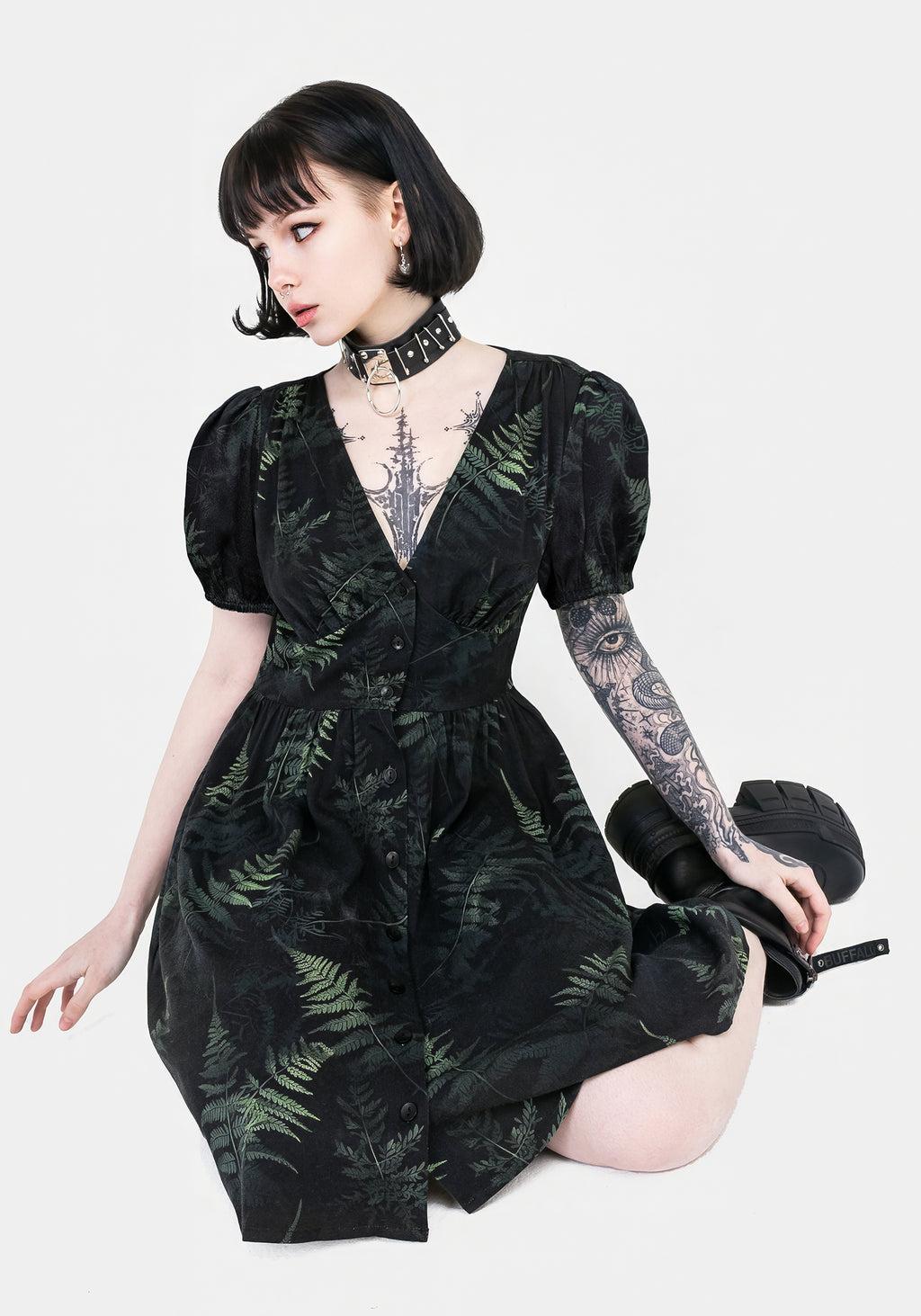 Fernery Button Up Corset Mini Dress Product Image