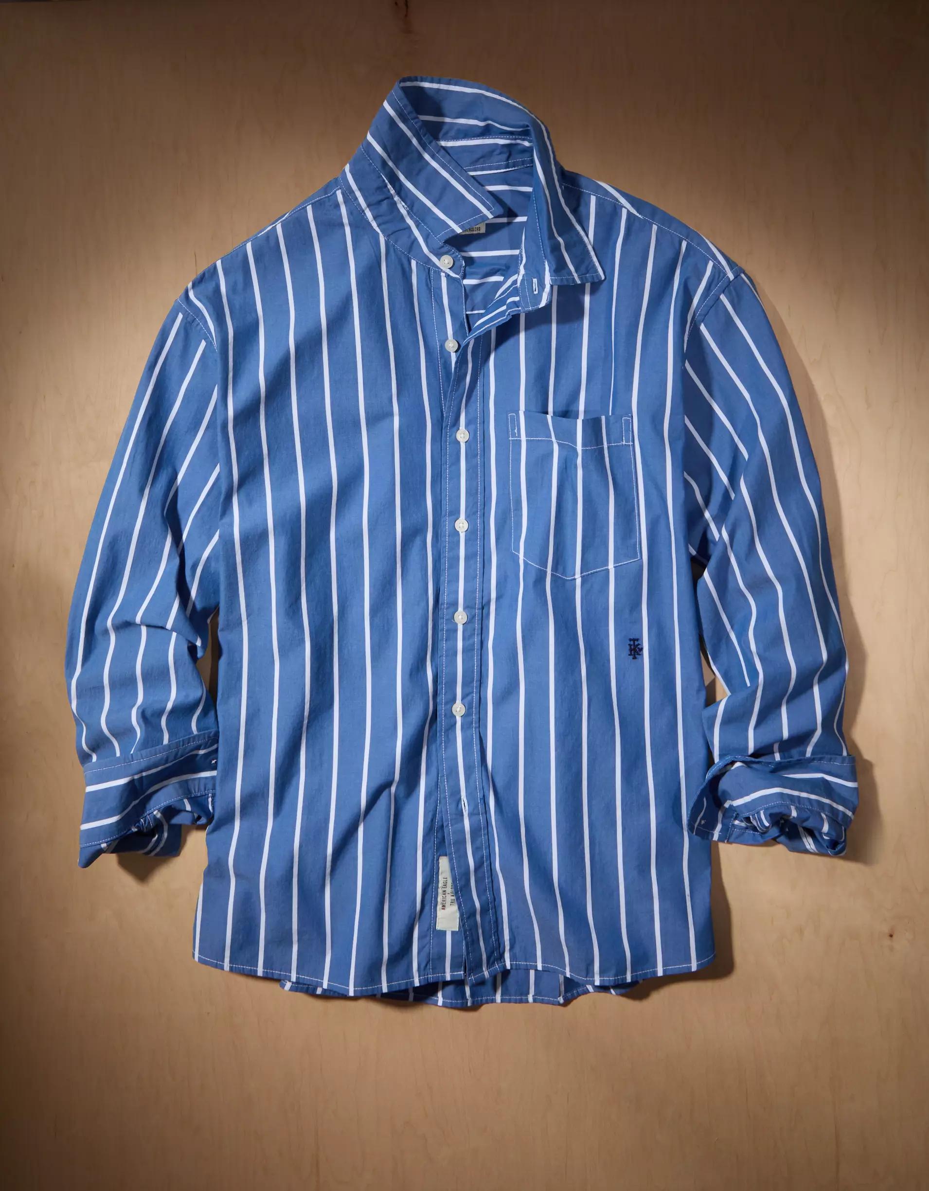 AE x Tru Kolors Poplin Striped Shirt Product Image