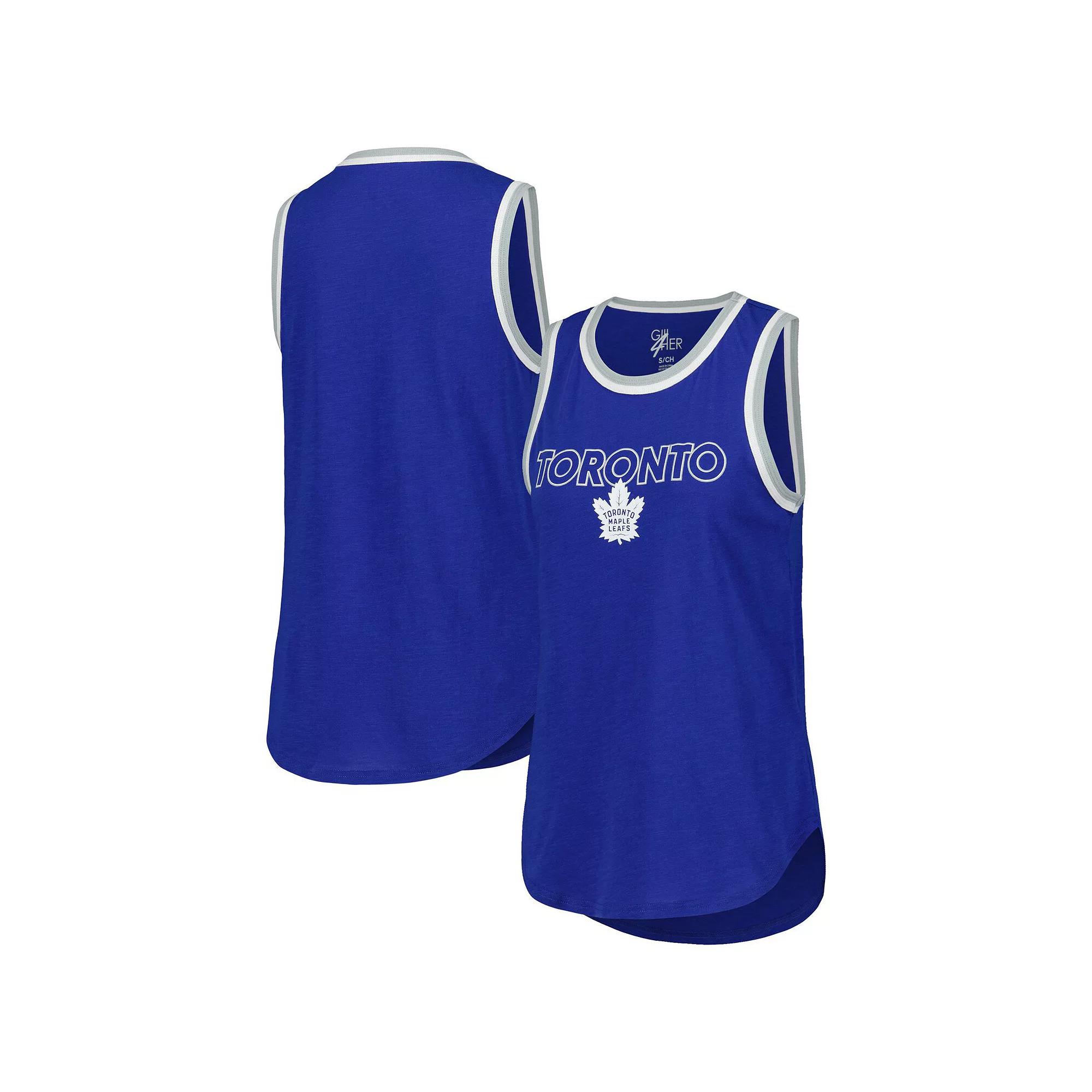 Women's G-III 4Her by Carl Banks Blue Toronto Maple Leafs Strategy Tank Top,  Product Image