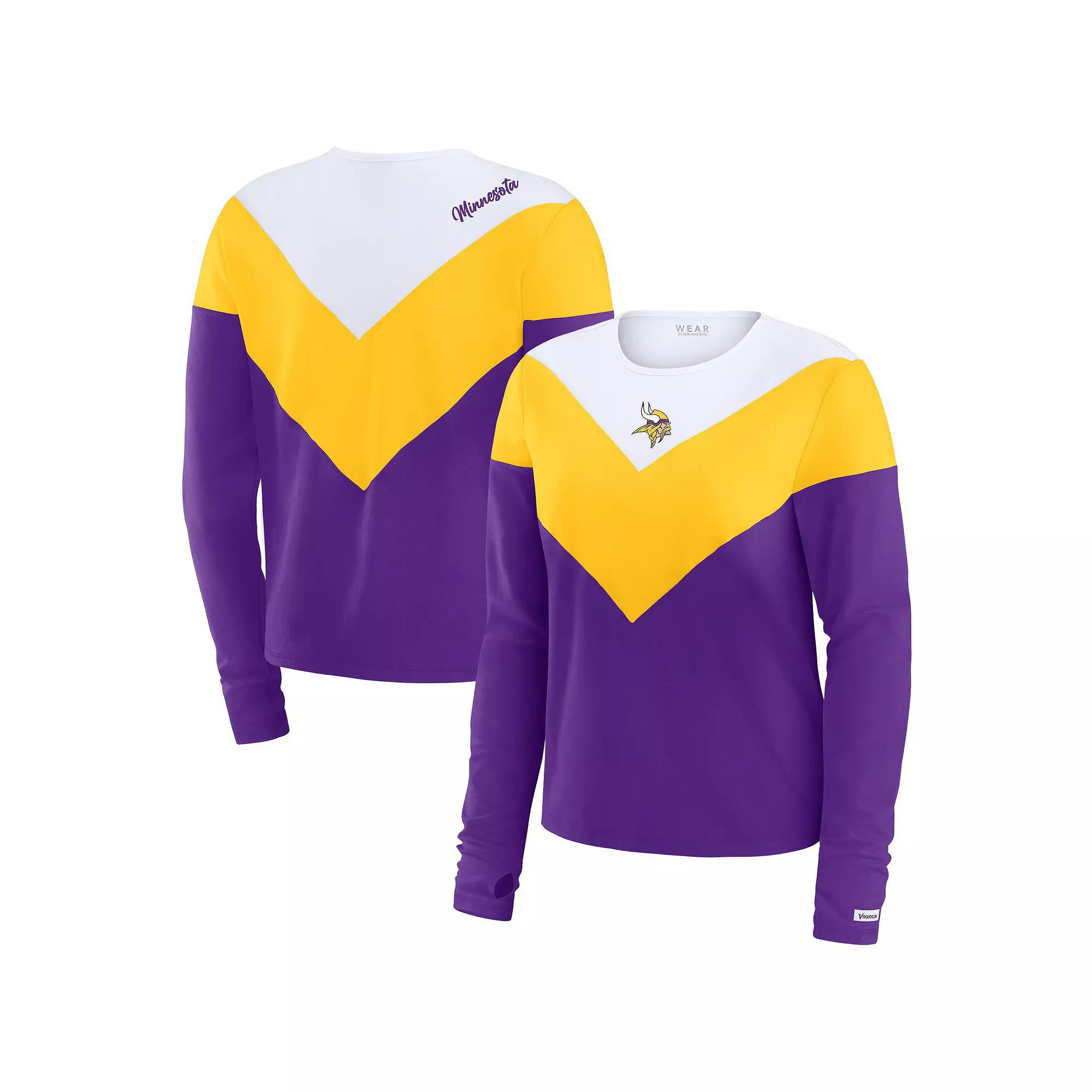 Women's WEAR by Erin Andrews Black/Gold Pittsburgh Steelers Plus Size Chevron Tri-Blend Long Sleeve T-Shirt, Size: 3XL Product Image