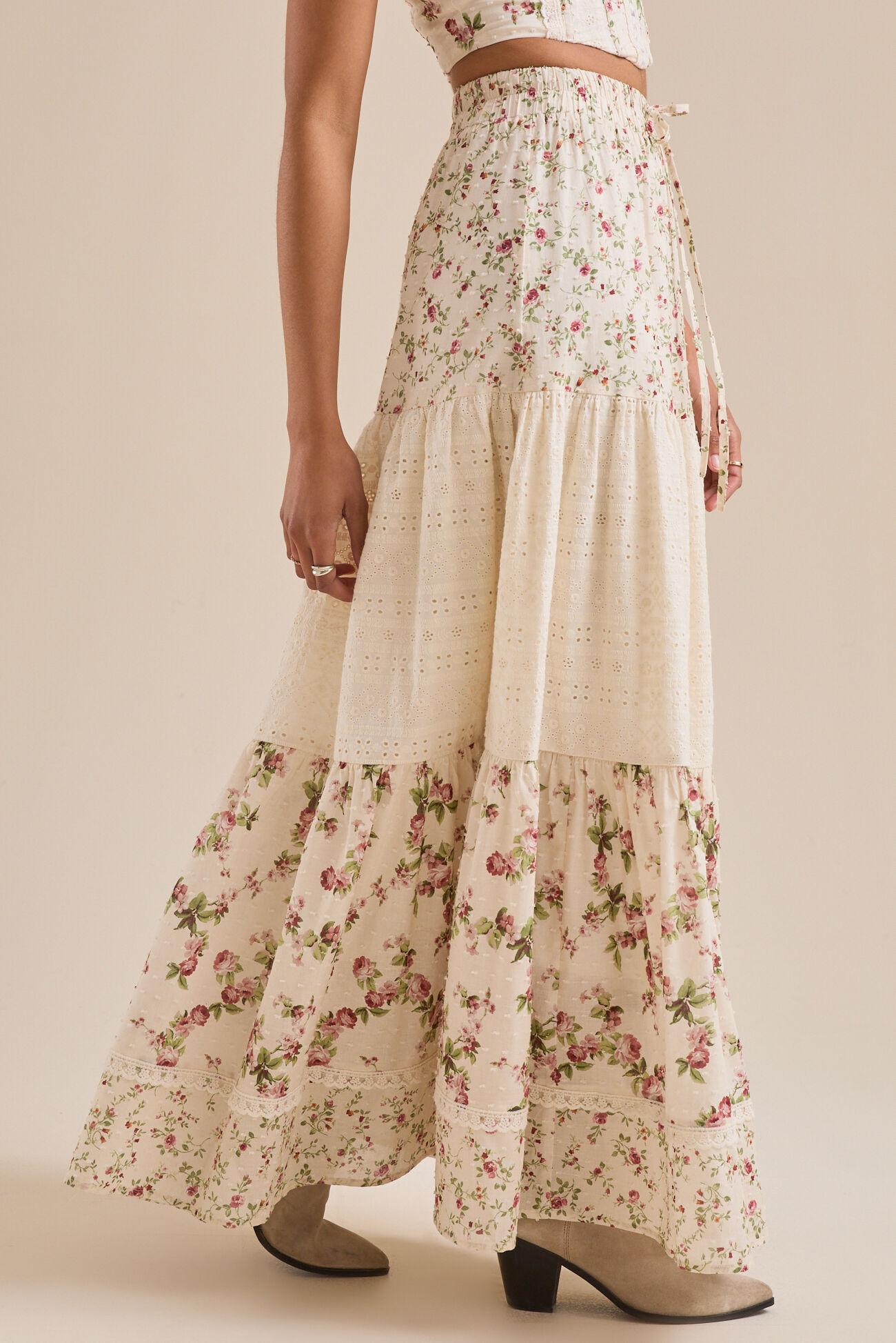 Kairo Floral Midi Skirt Product Image