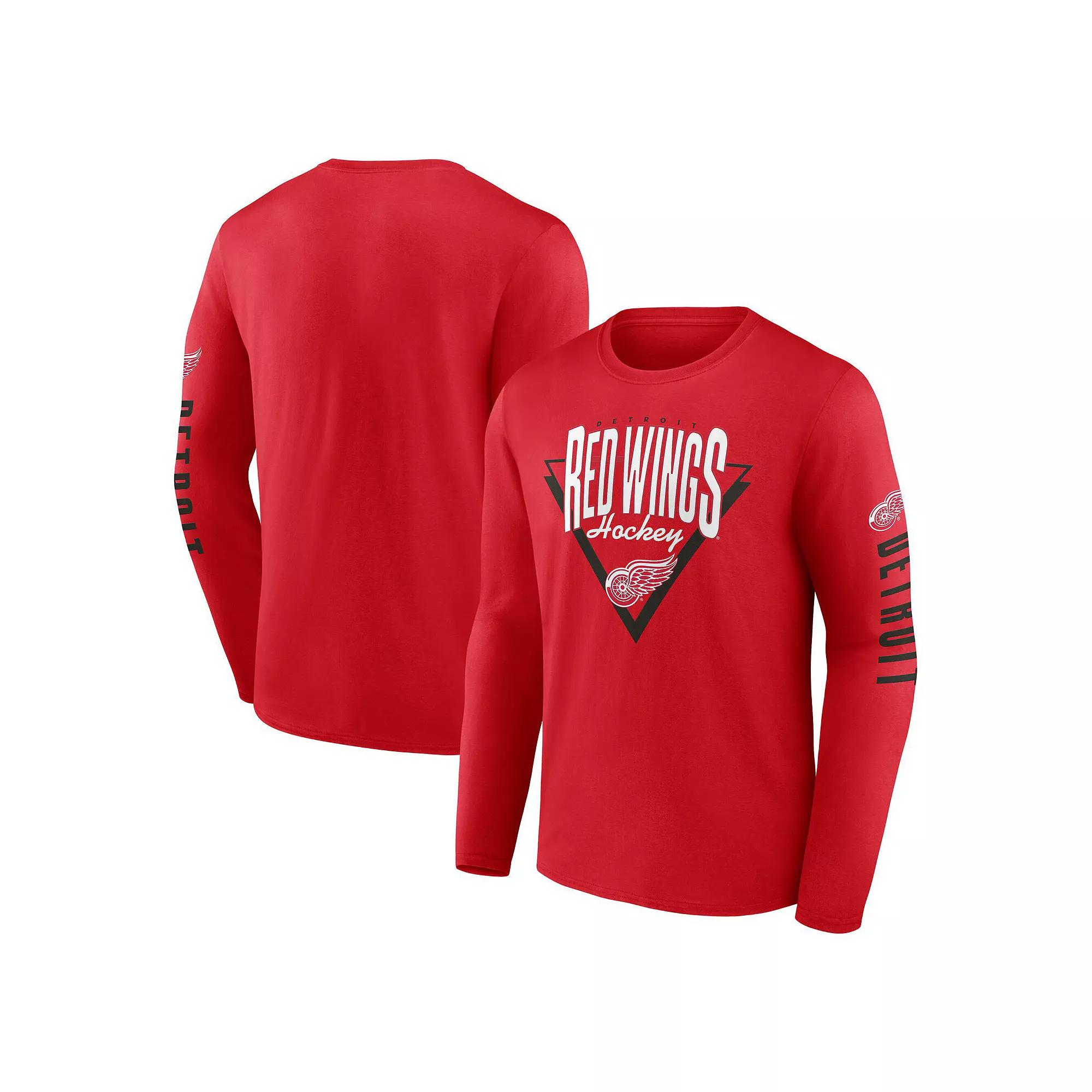 Men's Fanatics Red Detroit Red Wings Headline Long Sleeve T-Shirt,  Product Image