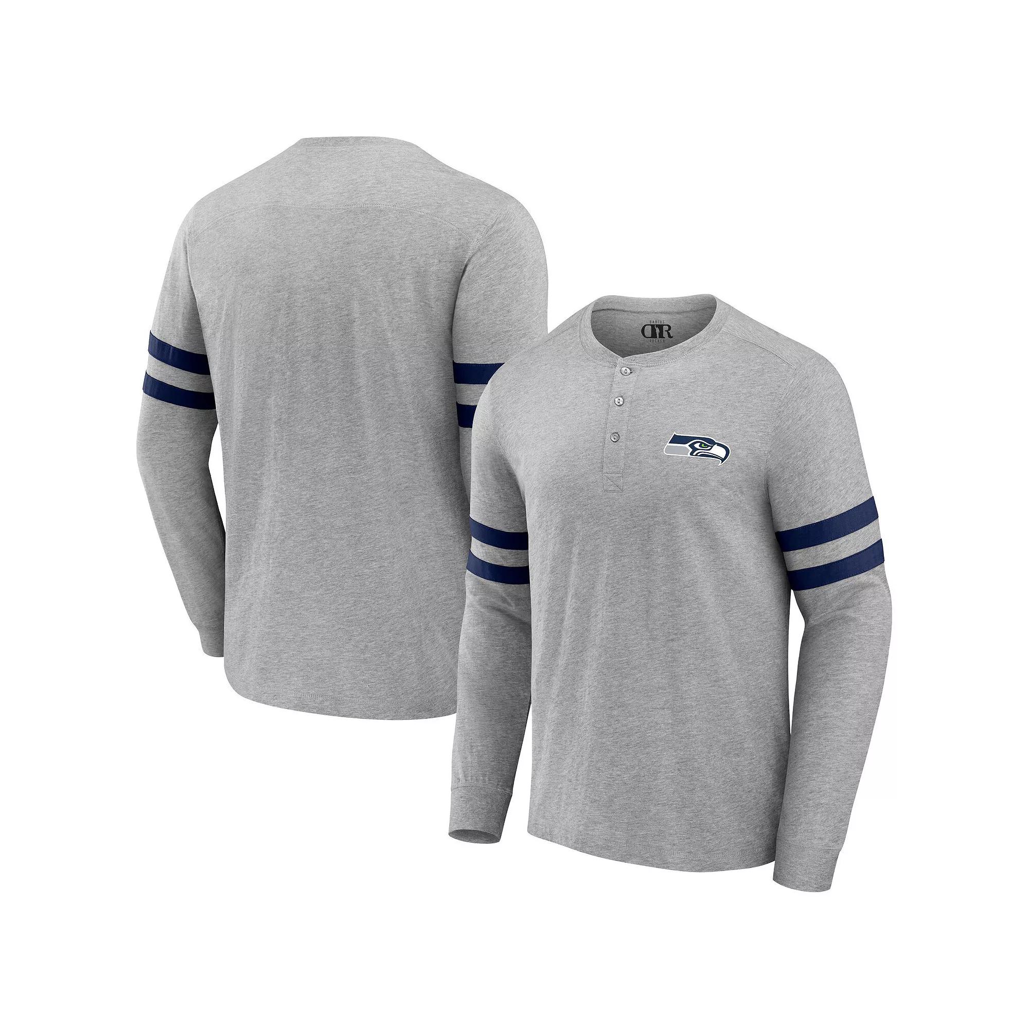 Men's NFL x Darius Rucker Collection by Fanatics Heather Gray Arizona Cardinals Henley Long Sleeve T-Shirt,  Product Image