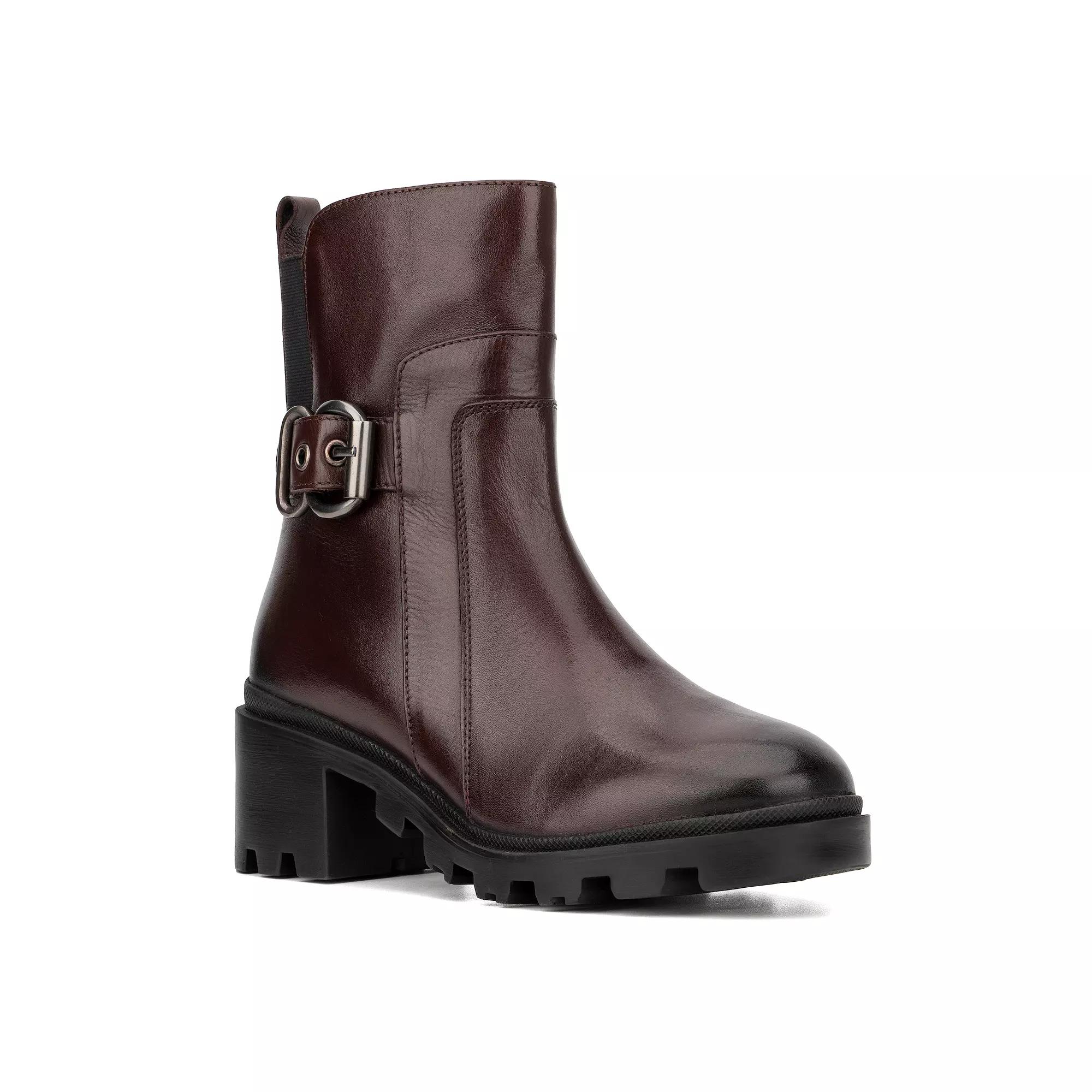 Vintage Foundry Co. Guilia Womens Leather Ankle Boots Red Product Image