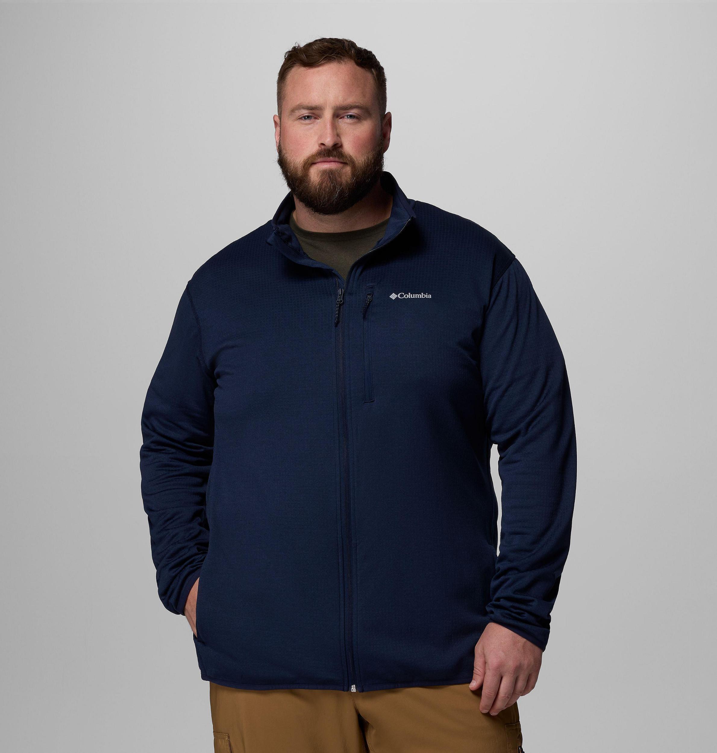 Columbia Mens Essential Hike Grid Fleece Full Zip Jacket - Big- Product Image