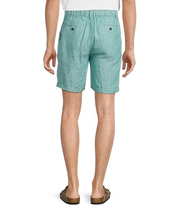 Caribbean Flat Front Linen 9#double; Inseam Shorts Product Image