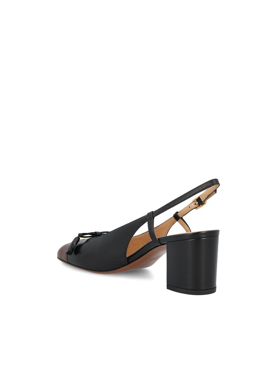 VALENTINO GARAVANI Vlogo 65 Tasseled Two-tone Leather Slingback Pumps In Black Product Image