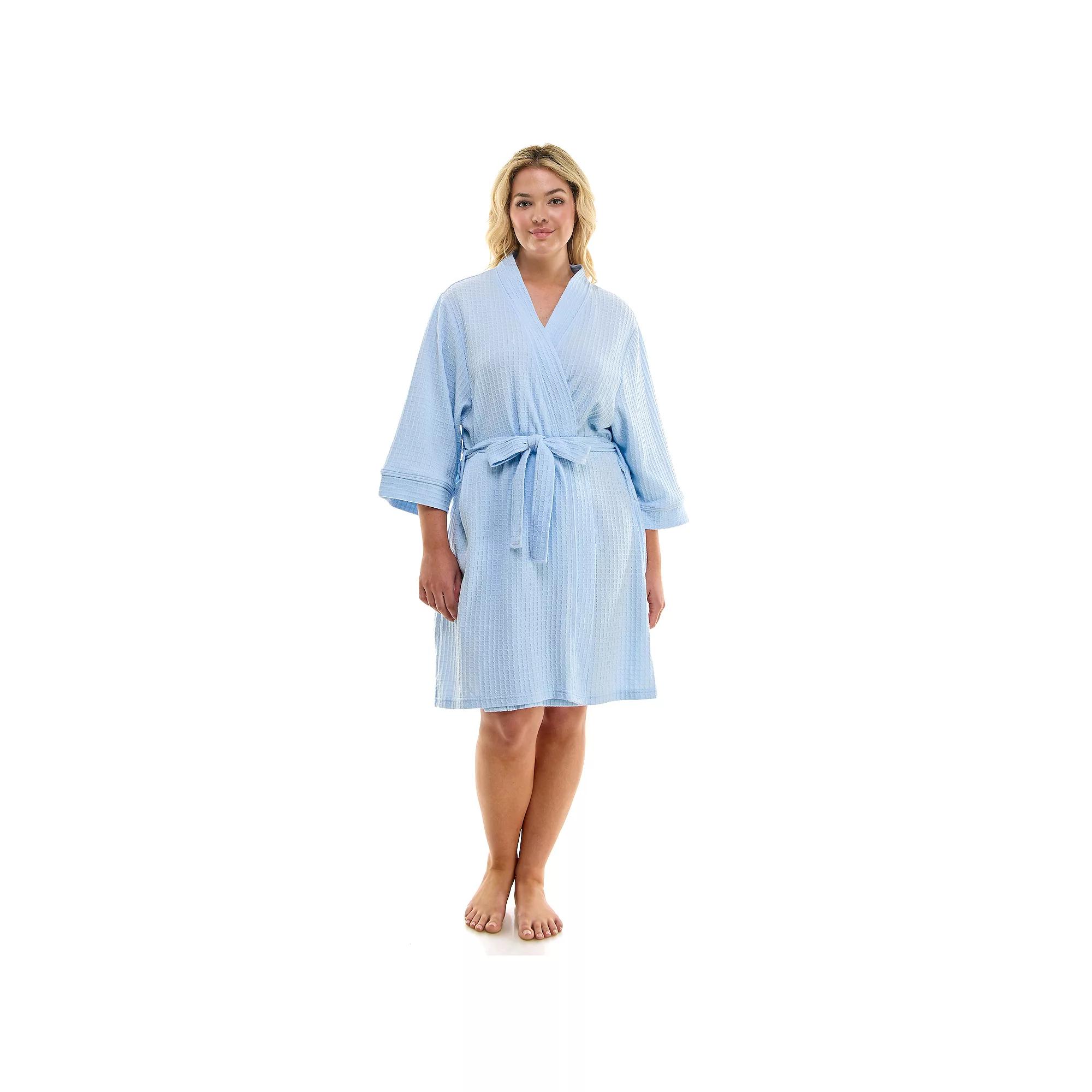 Plus Size Croft & Barrow® Kimono Robe, Women's, Size: 2XL, Grey Grey Product Image