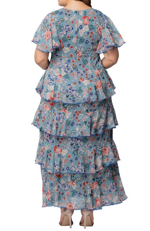 Berry Bliss Maria Lace Evening Gown - Plus Product Image