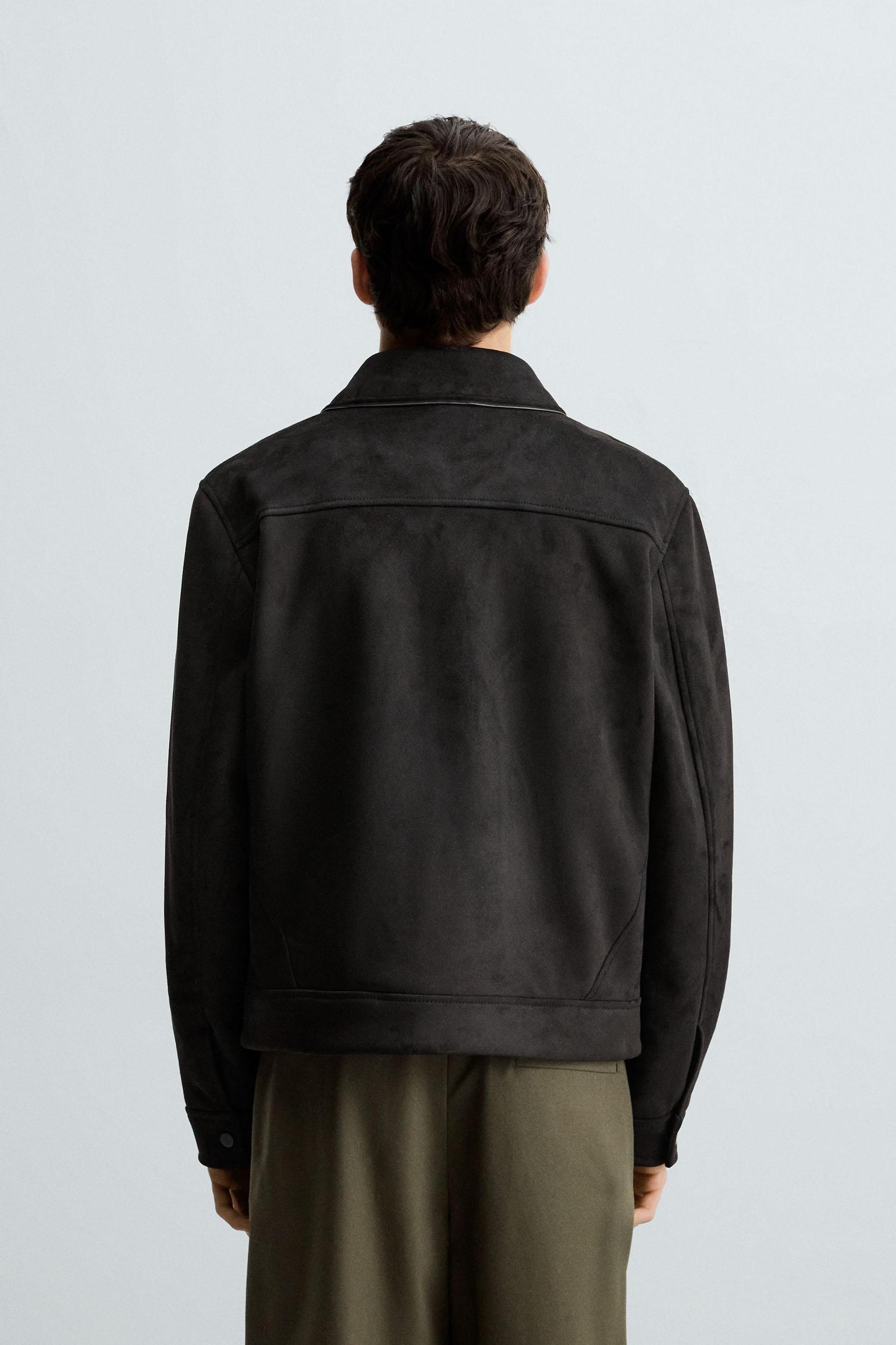 FAUX SUEDE REGULAR FIT JACKET Product Image