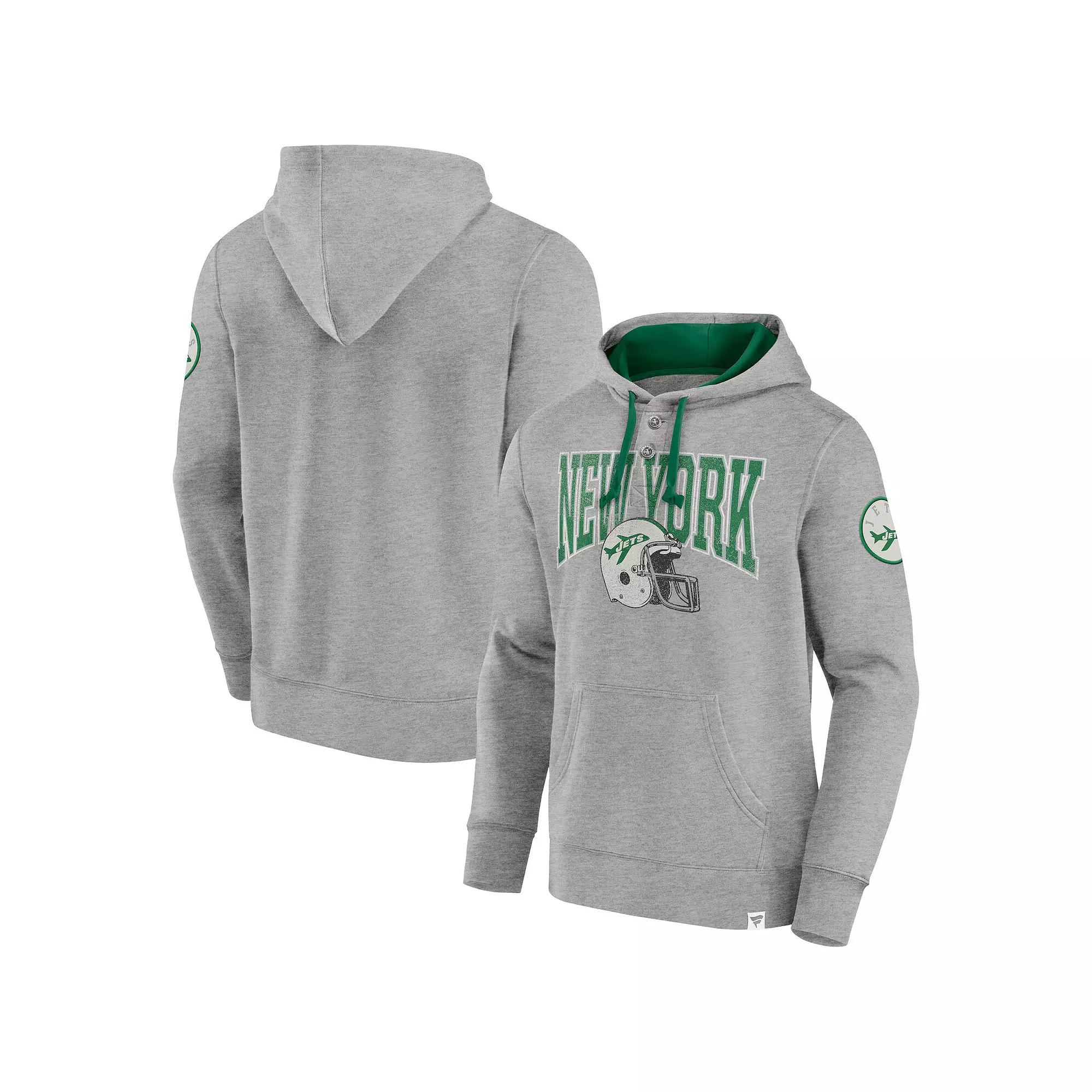 Men's Fanatics  Heather Gray Philadelphia Eagles Label Maker Pullover Hoodie, Size: Medium, Grey Product Image