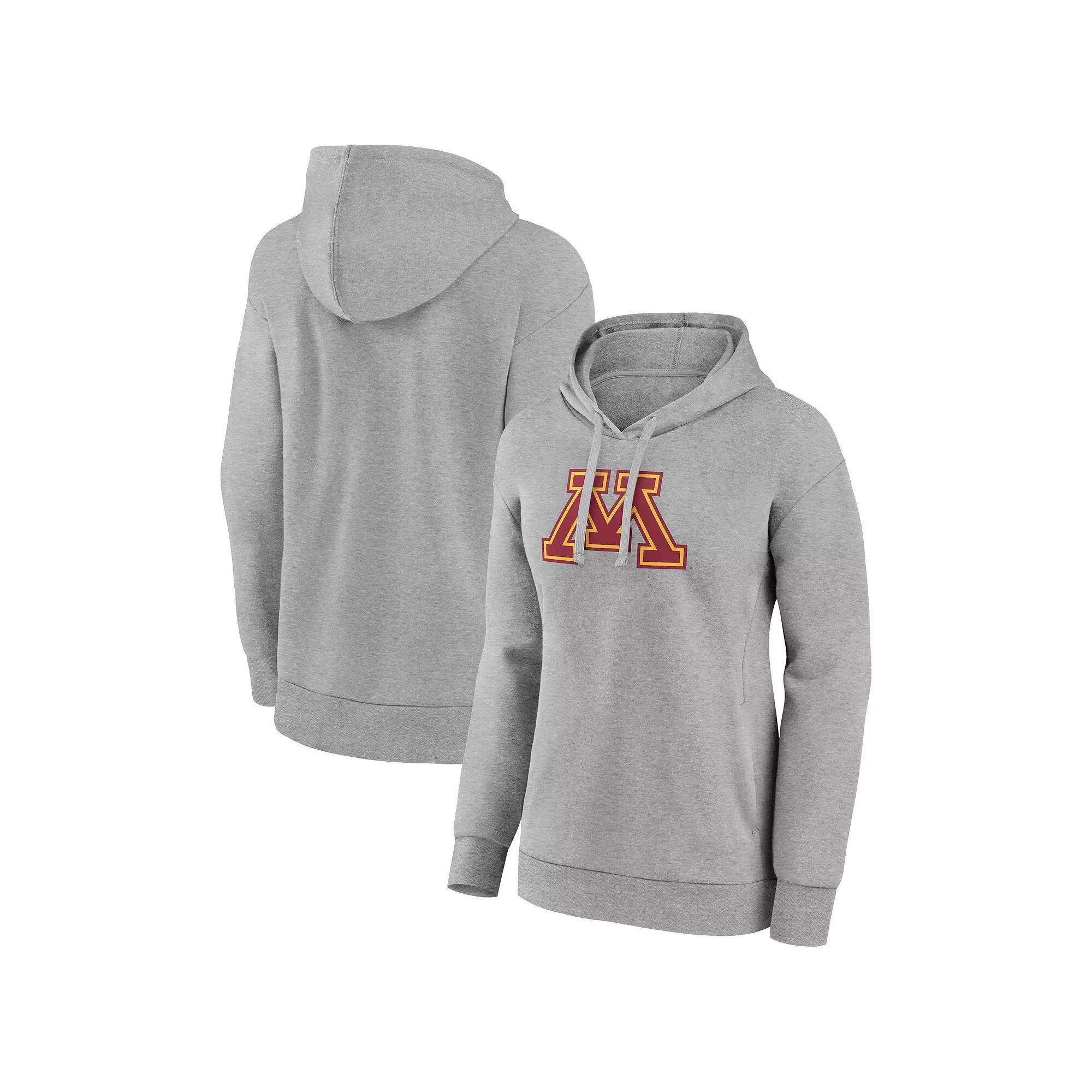 Women's Fanatics Branded Gray Minnesota Golden Gophers Evergreen Pullover Hoodie, Size: 3XL, Grey Product Image