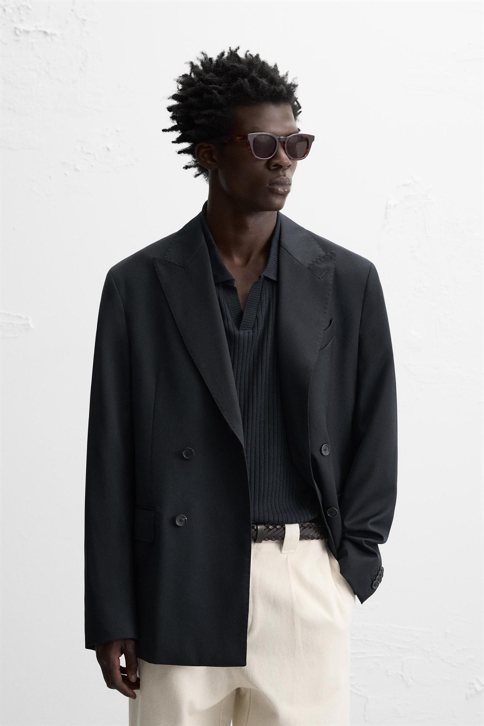 100% WOOL DOUBLE BREASTED BLAZER Product Image