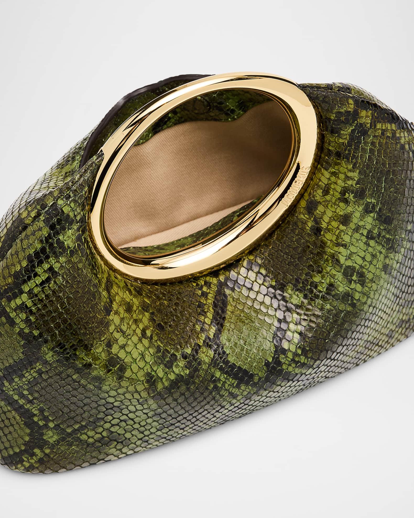 Le Petit Calino Snakeskin Printed Leather Top-Handle Bag Product Image