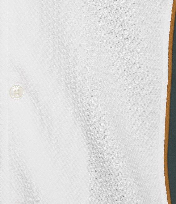 Murano Big & Tall Liquid Luxury Slim Fit Textured Coatfront Short Sleeve Woven Camp Shirt Product Image