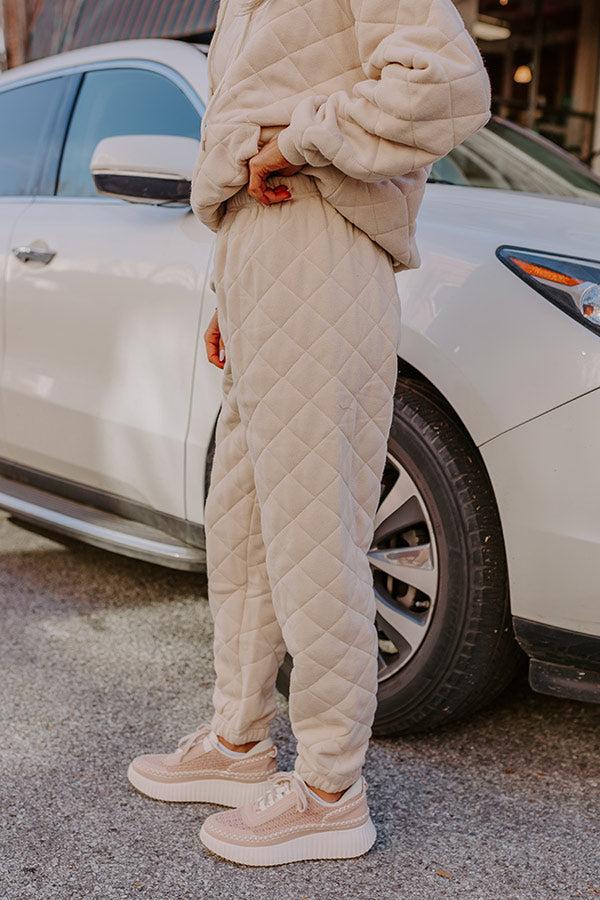 Hustling Hard Quilted Joggers Product Image